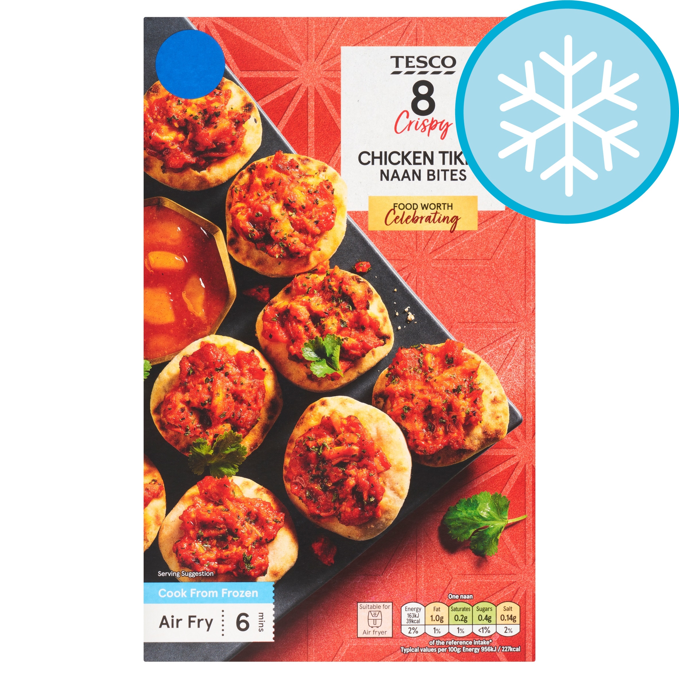 Tesco 8 Chicken Tikka Naans 144g