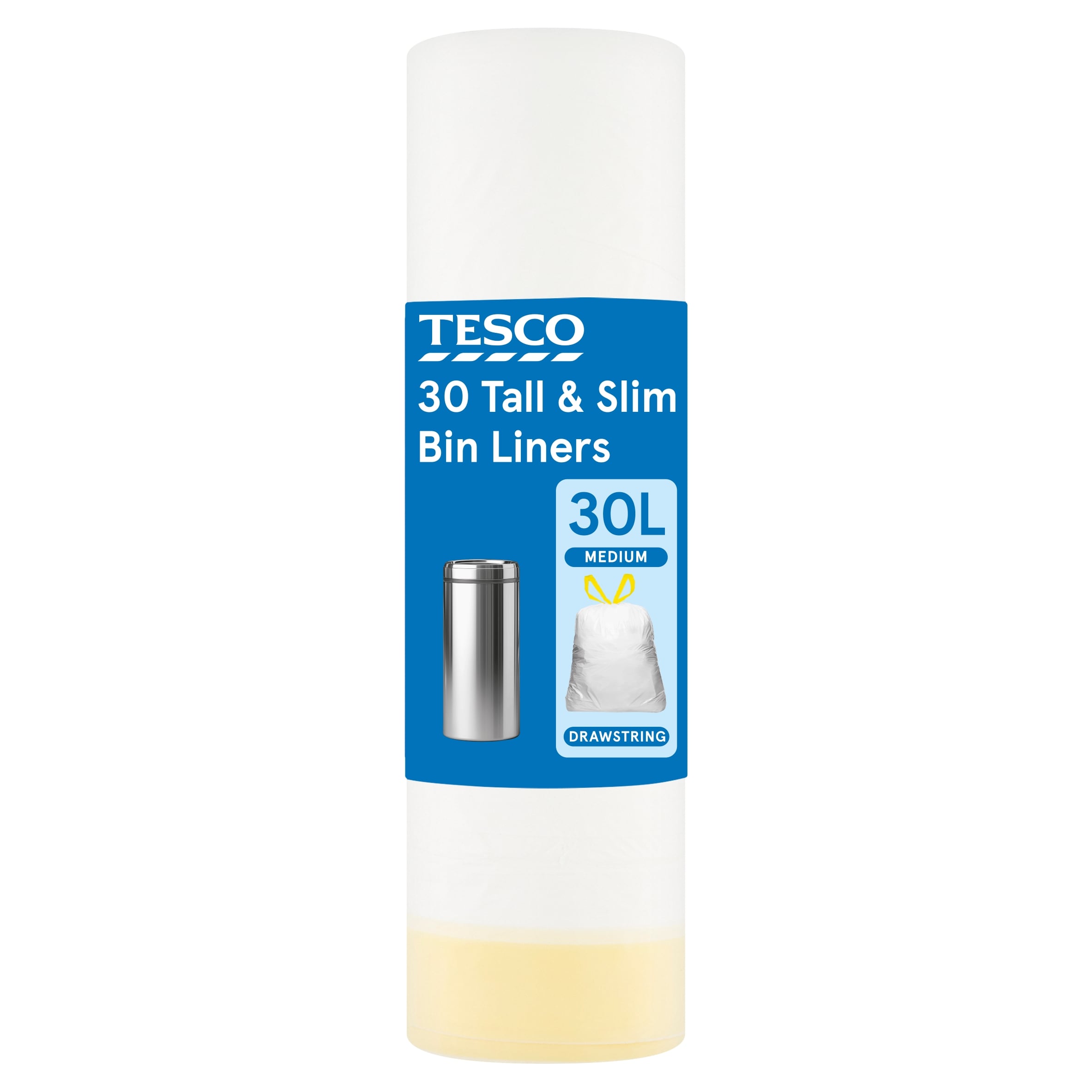 Tesco 30 Drawstring Tall & Slim Bin Liner 30L