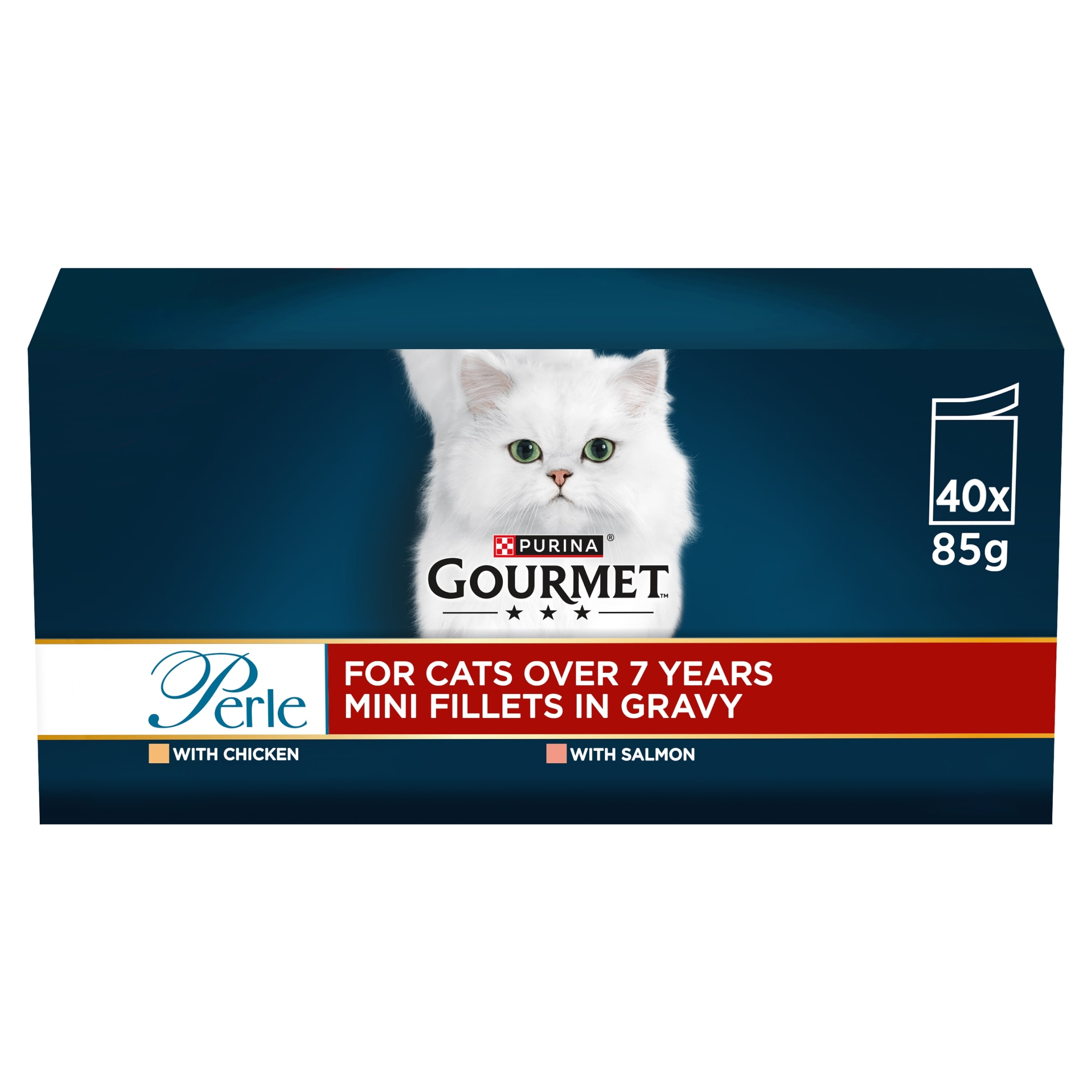 Gourmet Perle Senior 7+ in Gravy Wet Cat Food 40x85g