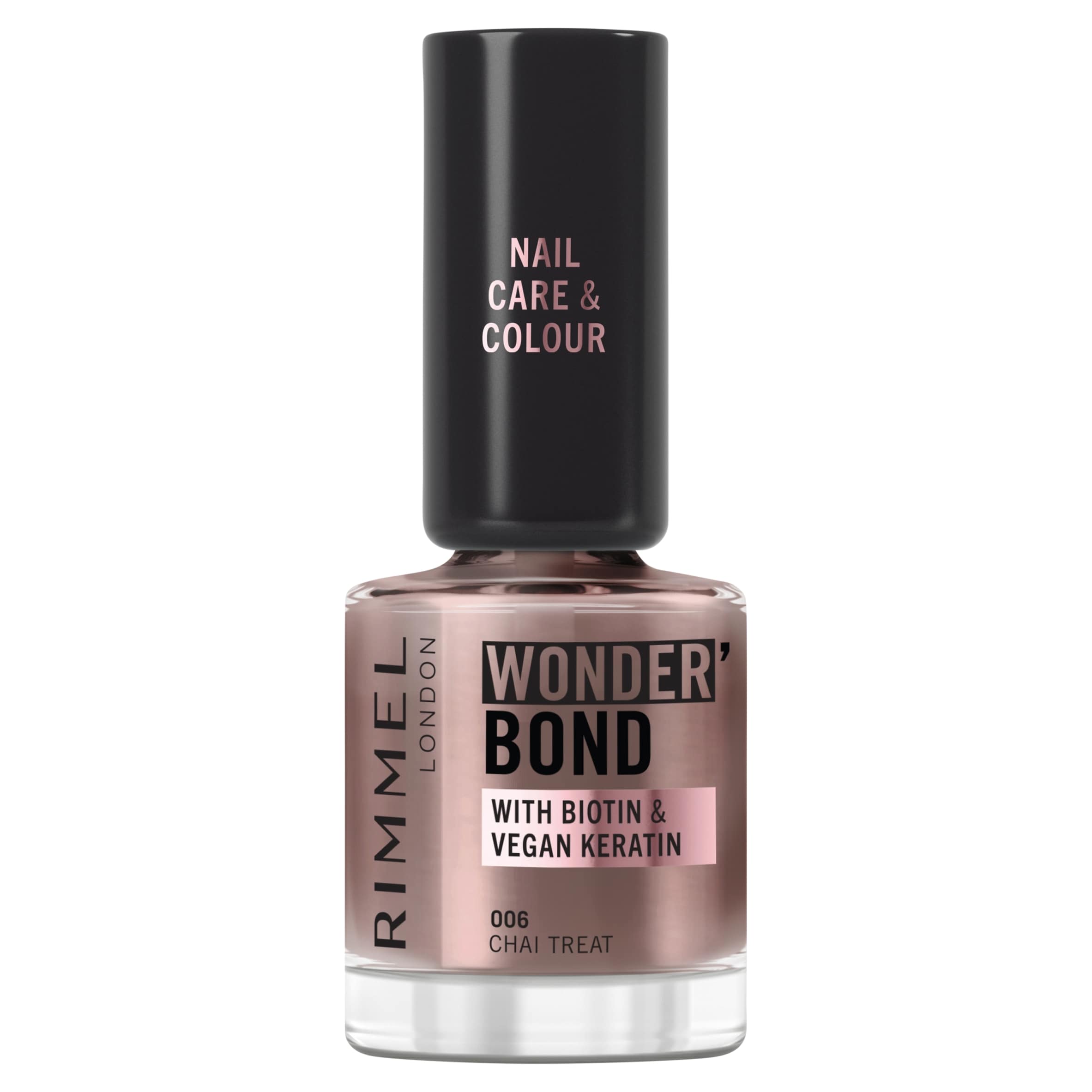 Rimmel Wonder'Bond Nail Polish 006 Chai Tea 12ml