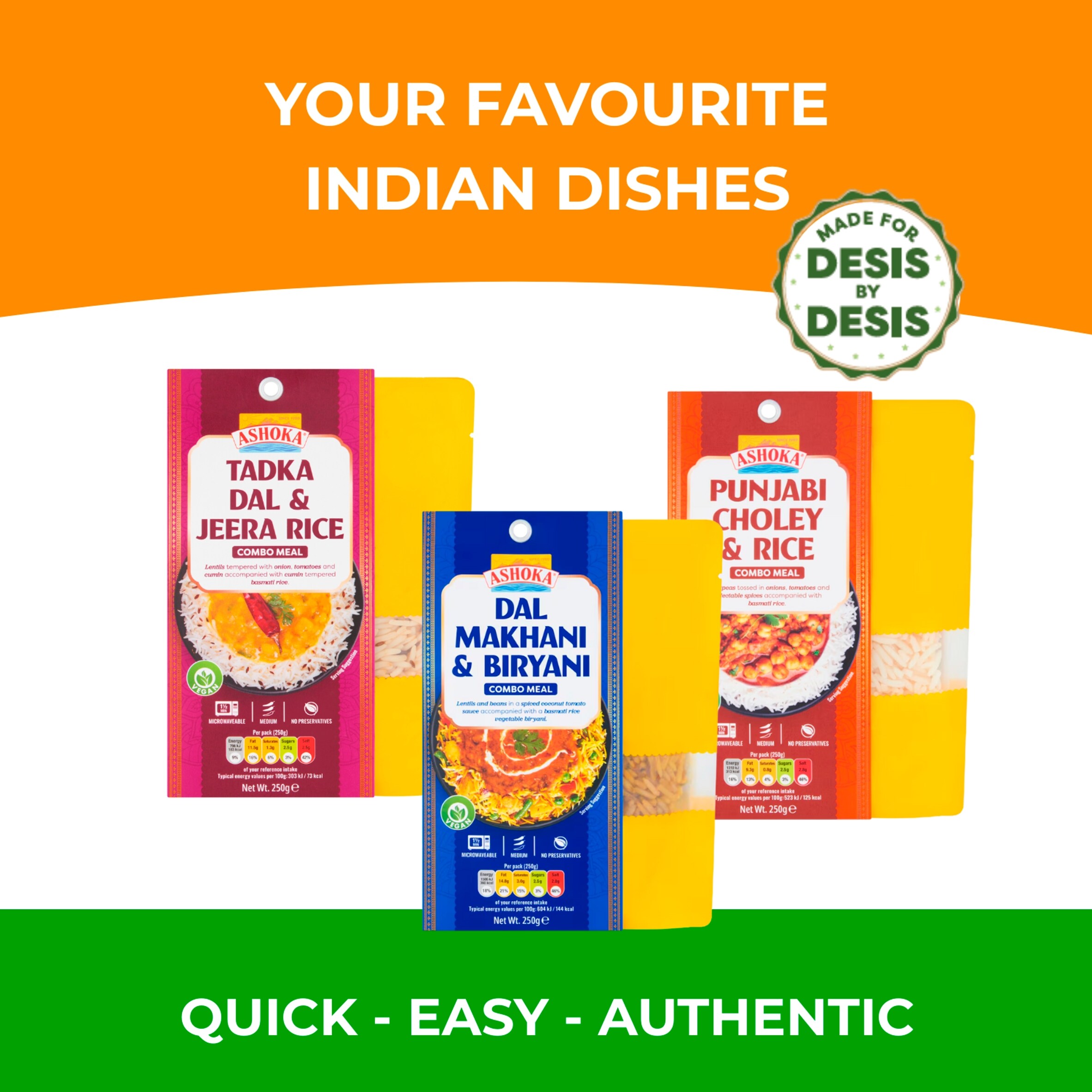 Ashoka Punjabi Choley & Rice 250g thumbnail 4