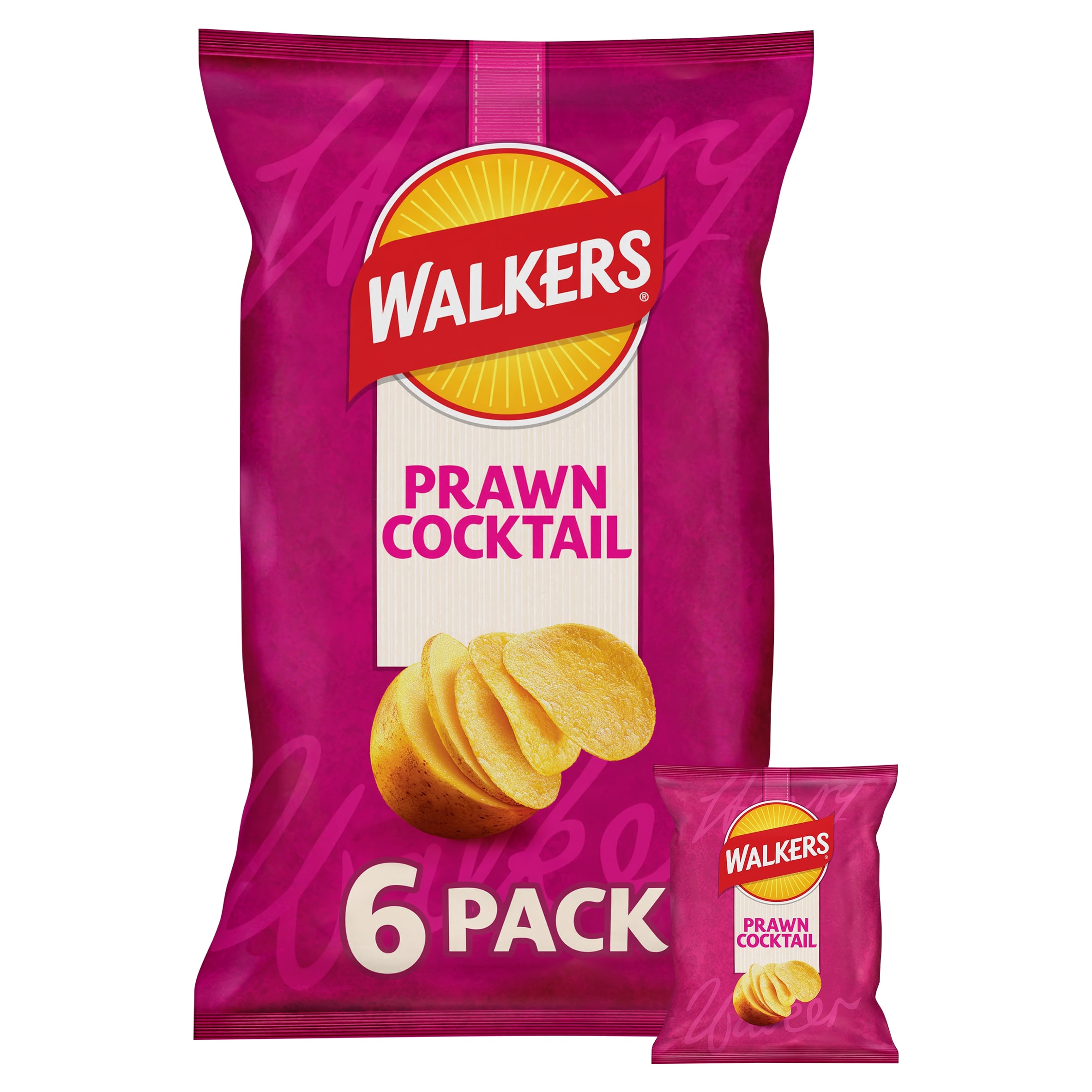 Walkers Prawn Cocktail Multipack Crisps 6 x 25g