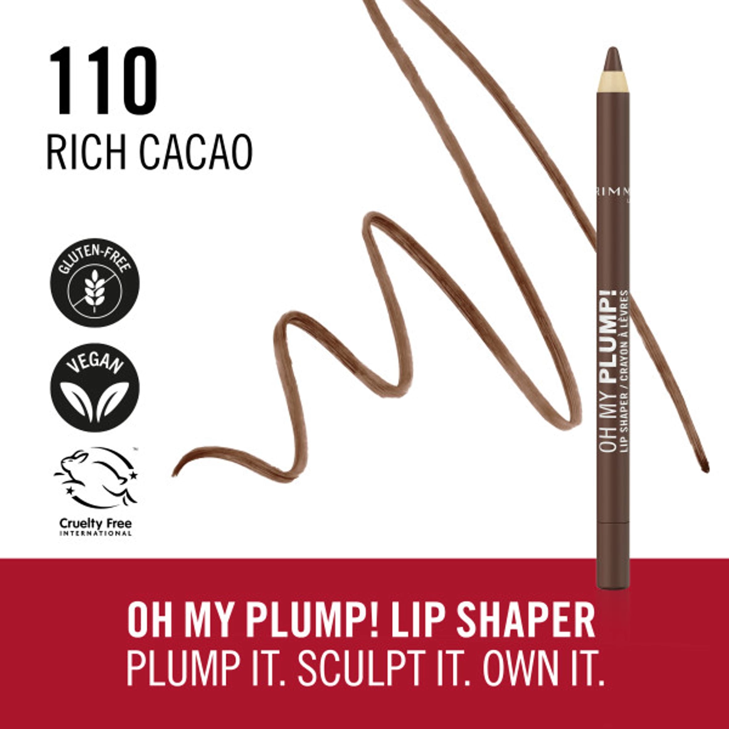 Rimmel Oh My Plump! Plumping Lip Shaper 110 Rich Cacao 1.2g thumbnail 4