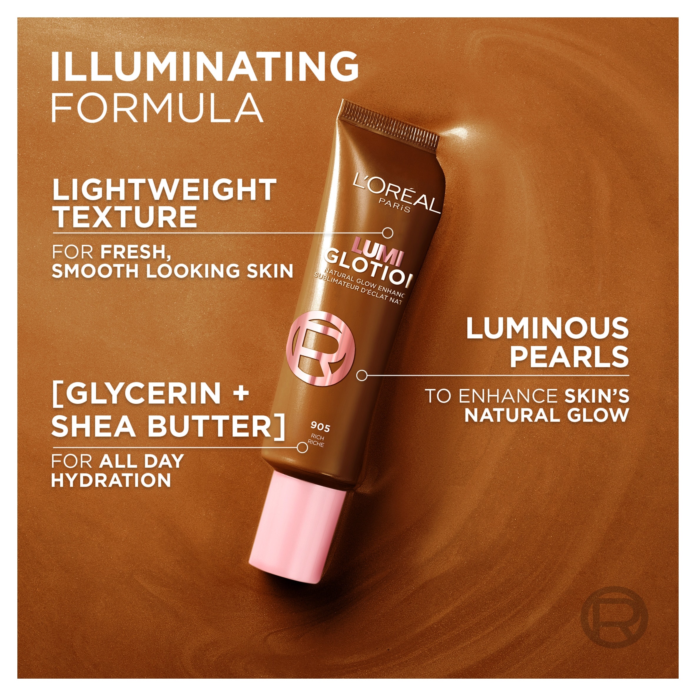 L'Oréal Paris Lumi Glotion, 905 Very Deep Glow, 40ml thumbnail 3