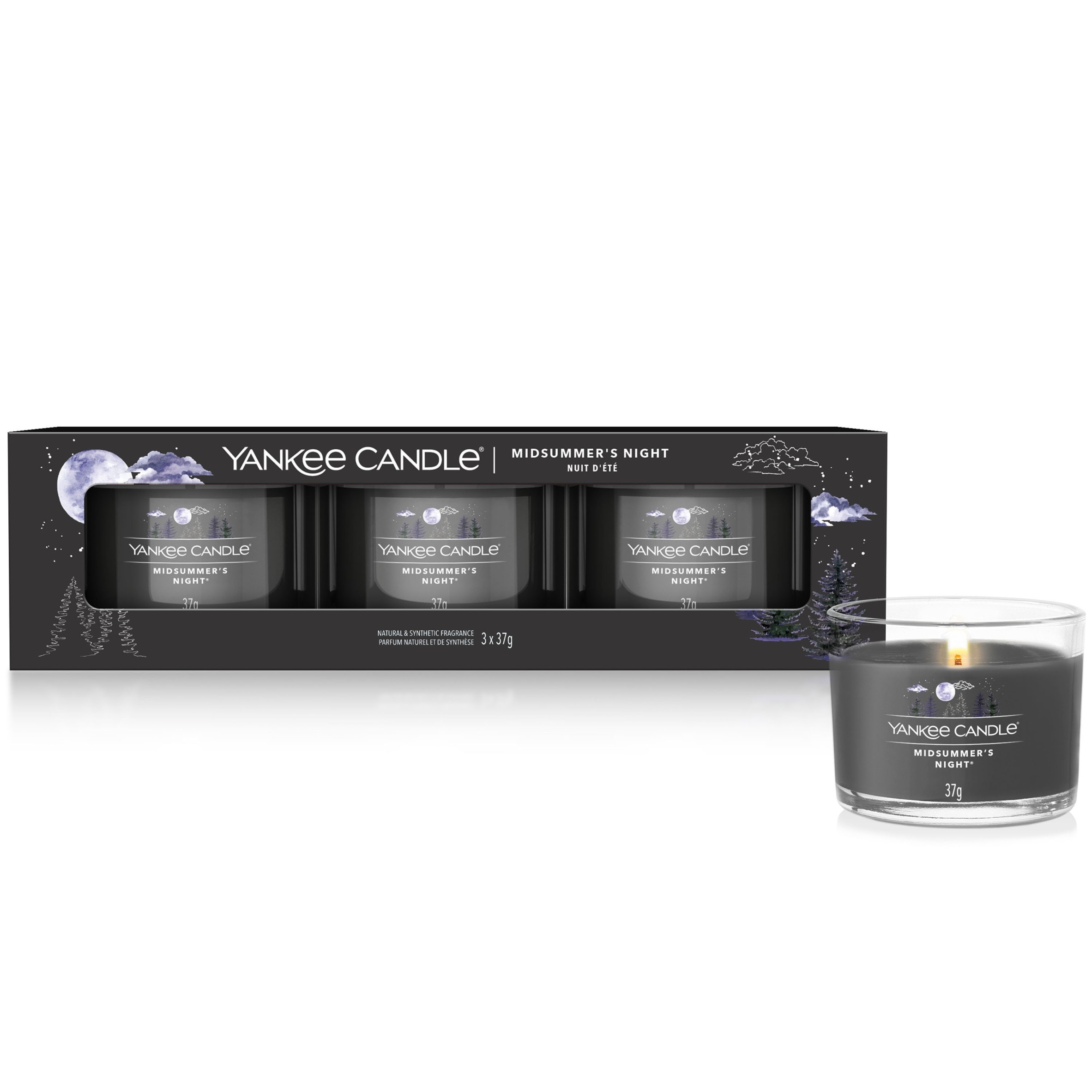 Yankee Candle Signature Midsummer's Night Mini Filled Votive 3 x 37g