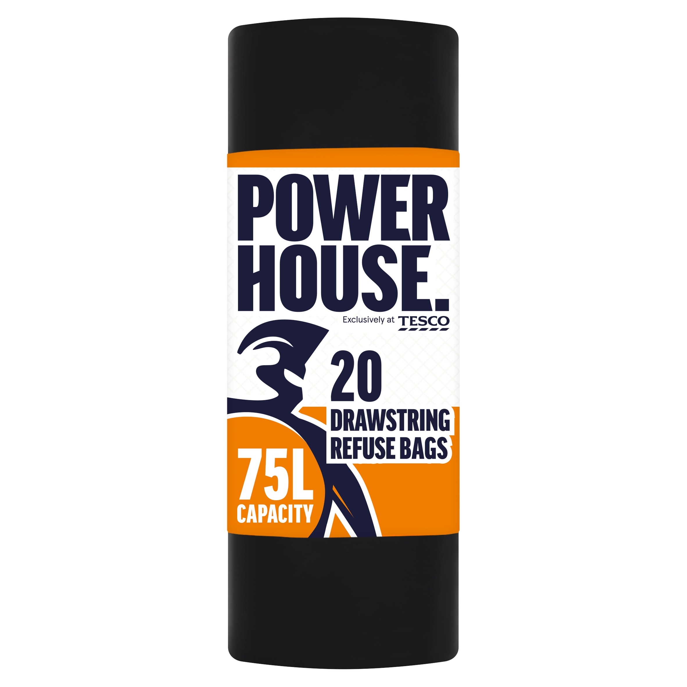 Powerhouse Super Tough 20 Drawstring Refuse Bags 75L