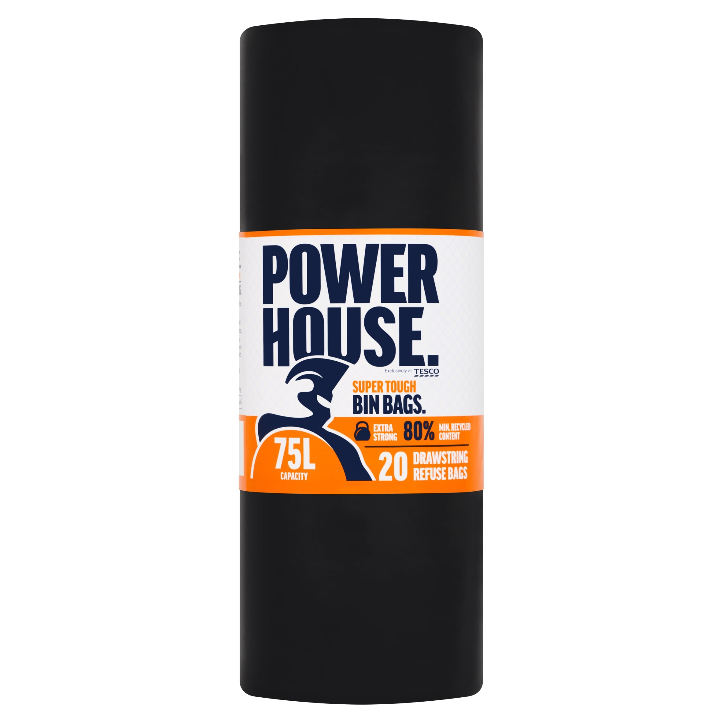 Powerhouse Super Tough 20 Drawstring Refuse Bags 75L