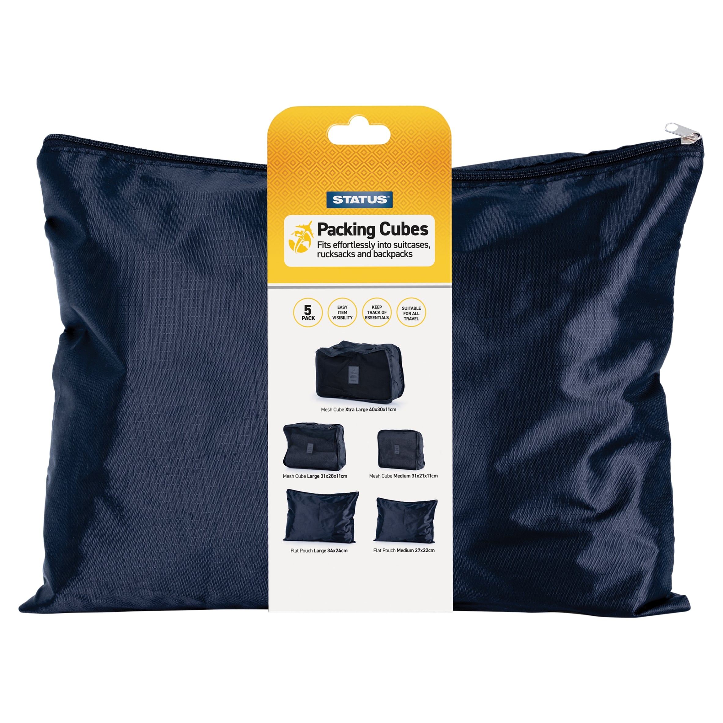 Status 5 Piece Luggage Packing Cubes.