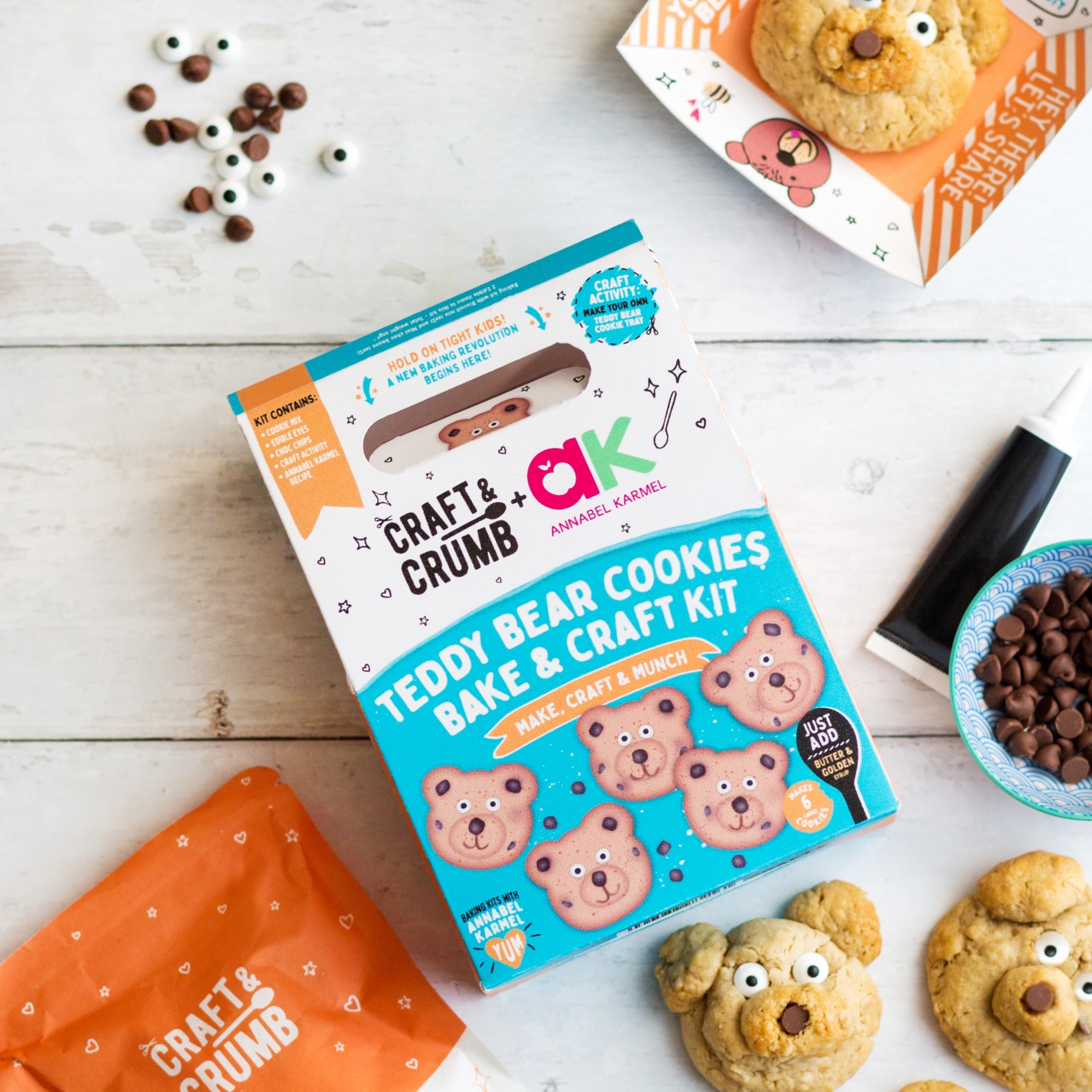 Craft & Crumb Teddy Bear Cookies Bake & Craft Kit 255g thumbnail 2