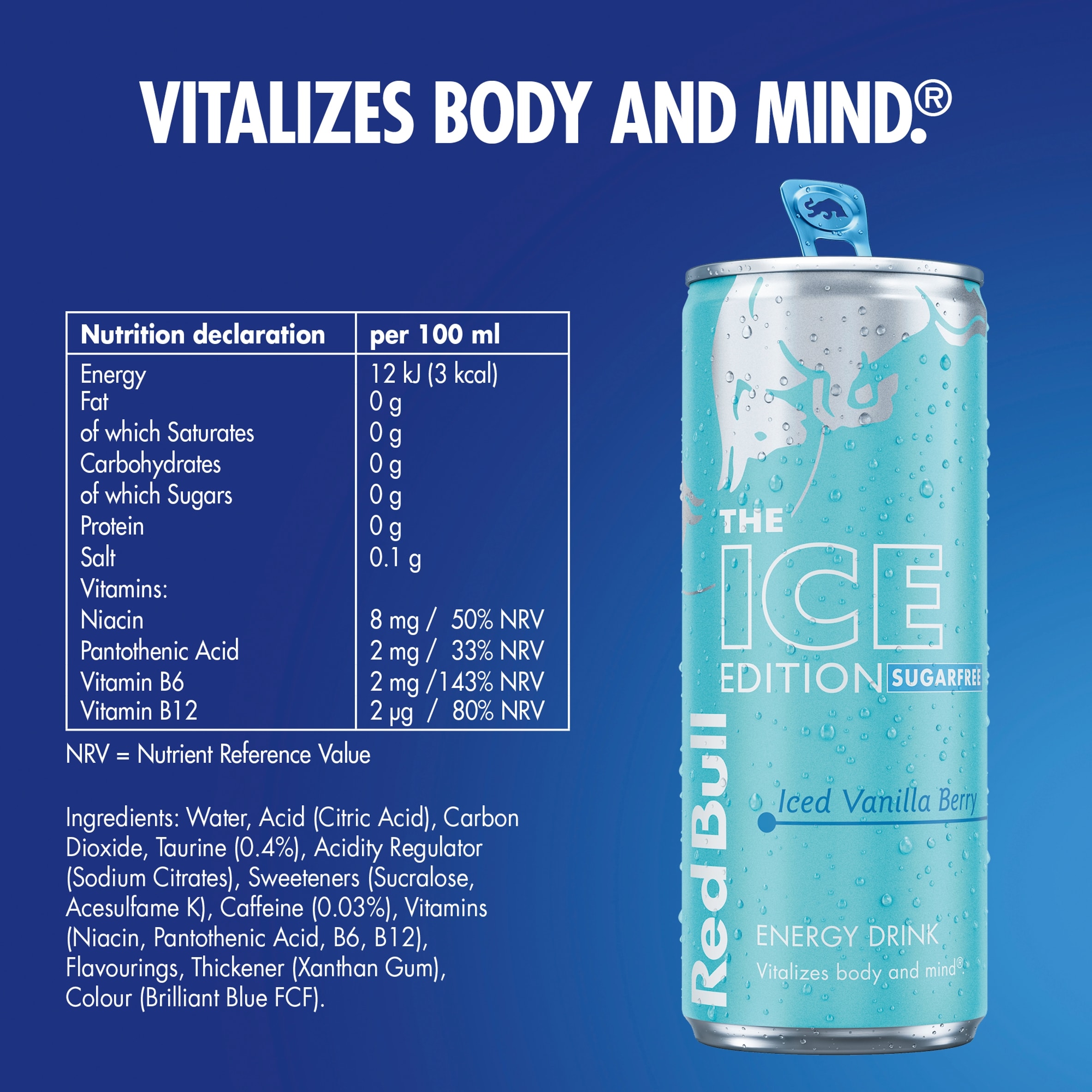 Red Bull Sugar Free Ice Edition Energy Drink 473ml thumbnail 3