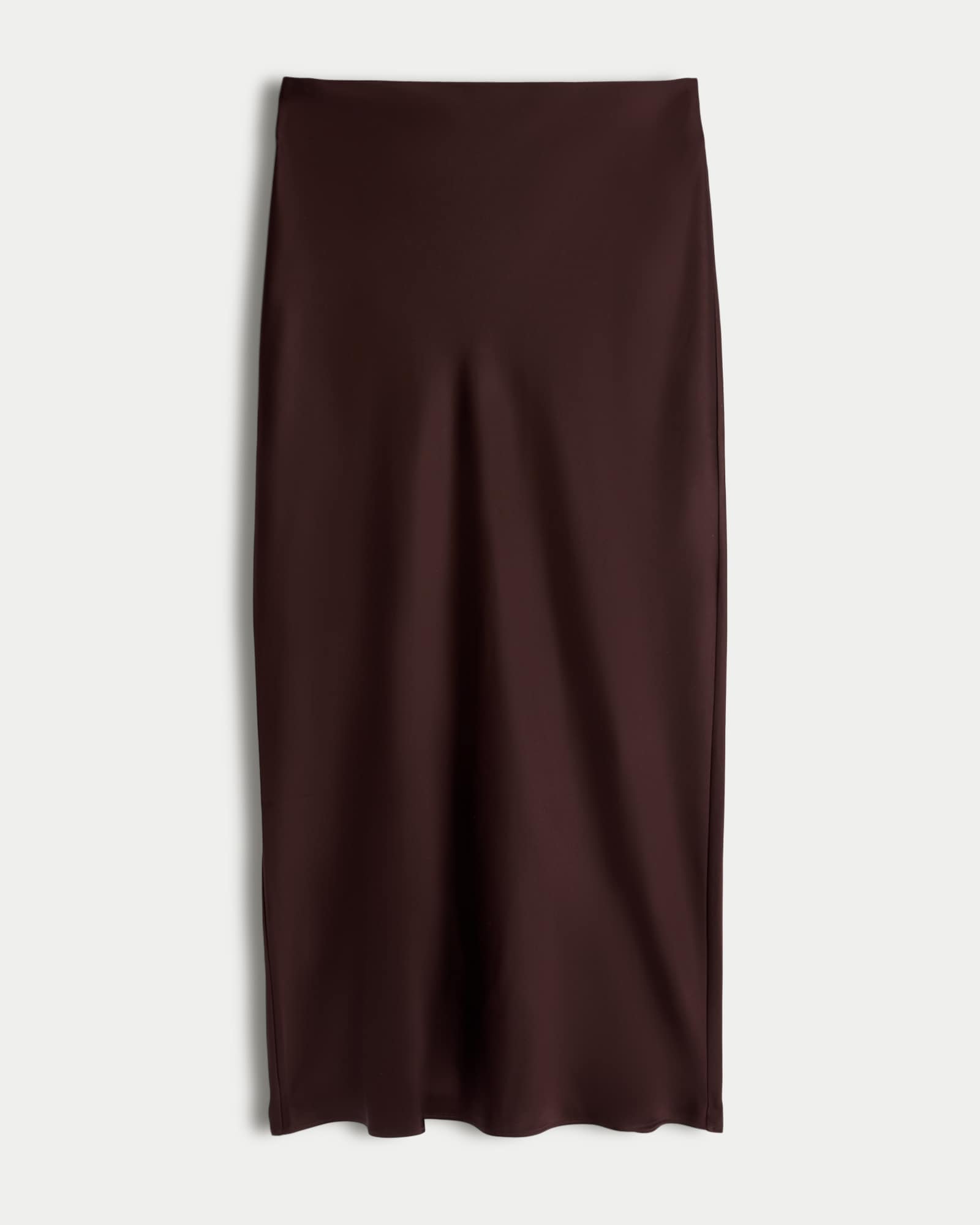 F&F Satin Midi Slip Skirt in Chocolate thumbnail 6