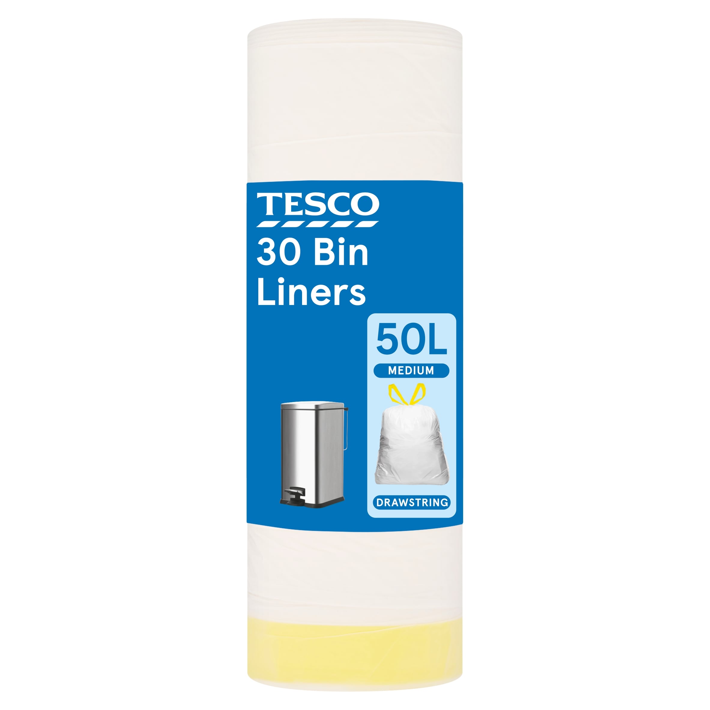 Tesco 30 Bin Liner 50L Drawstring