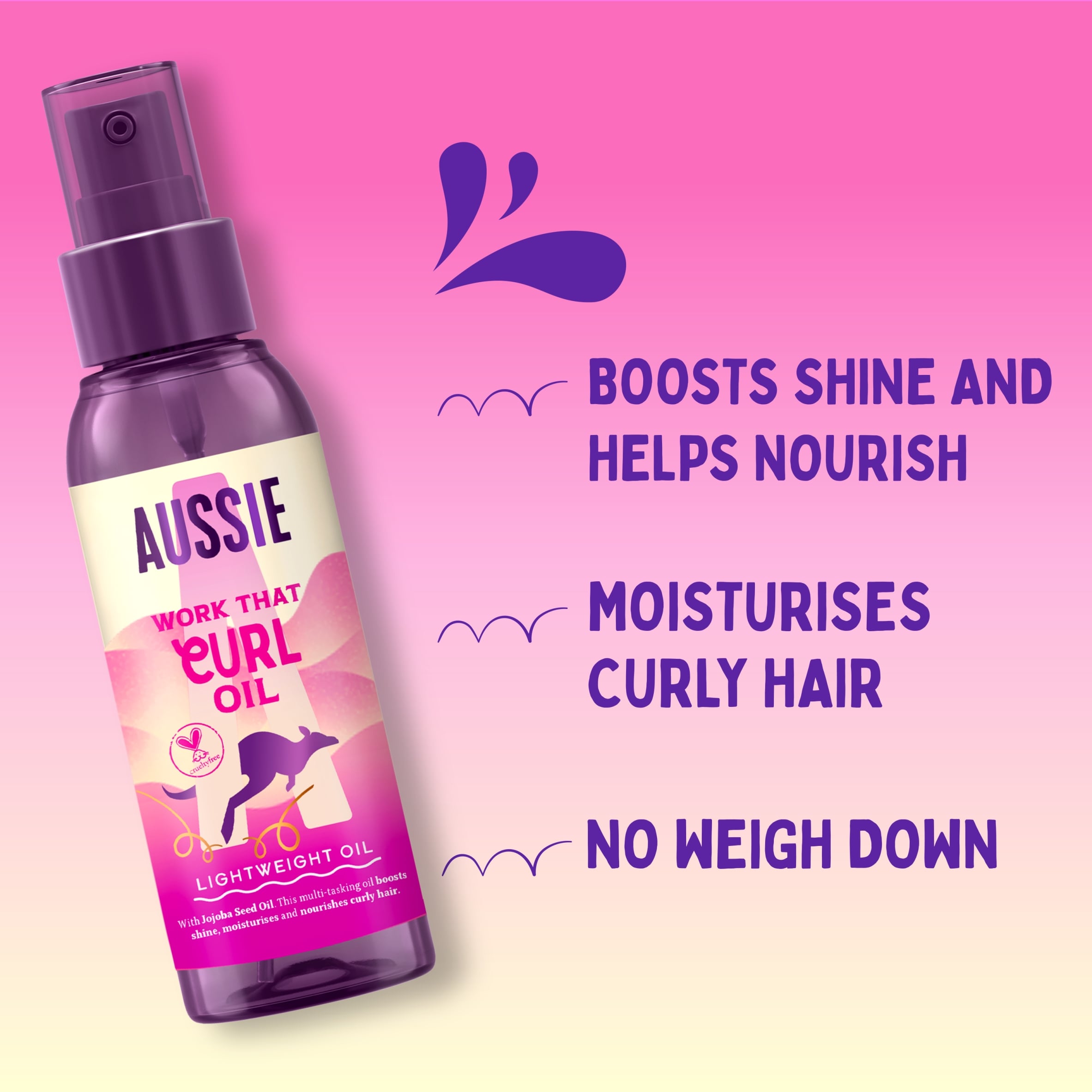 Aussie Work That Curl Oil 100ml thumbnail 2