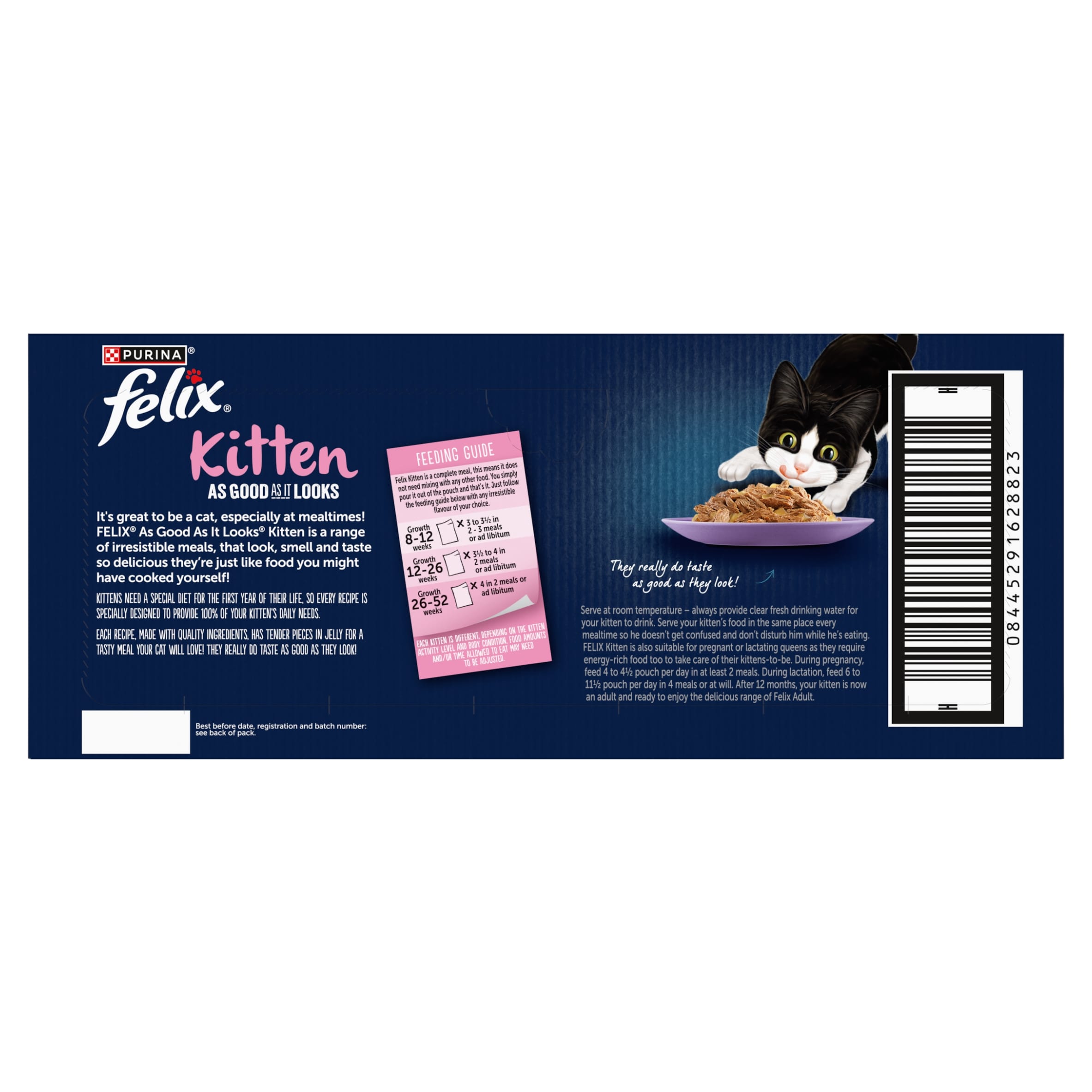 FELIX As Good As it Looks Kitten Mixed in Jelly Wet Cat Food 40x85g thumbnail 5