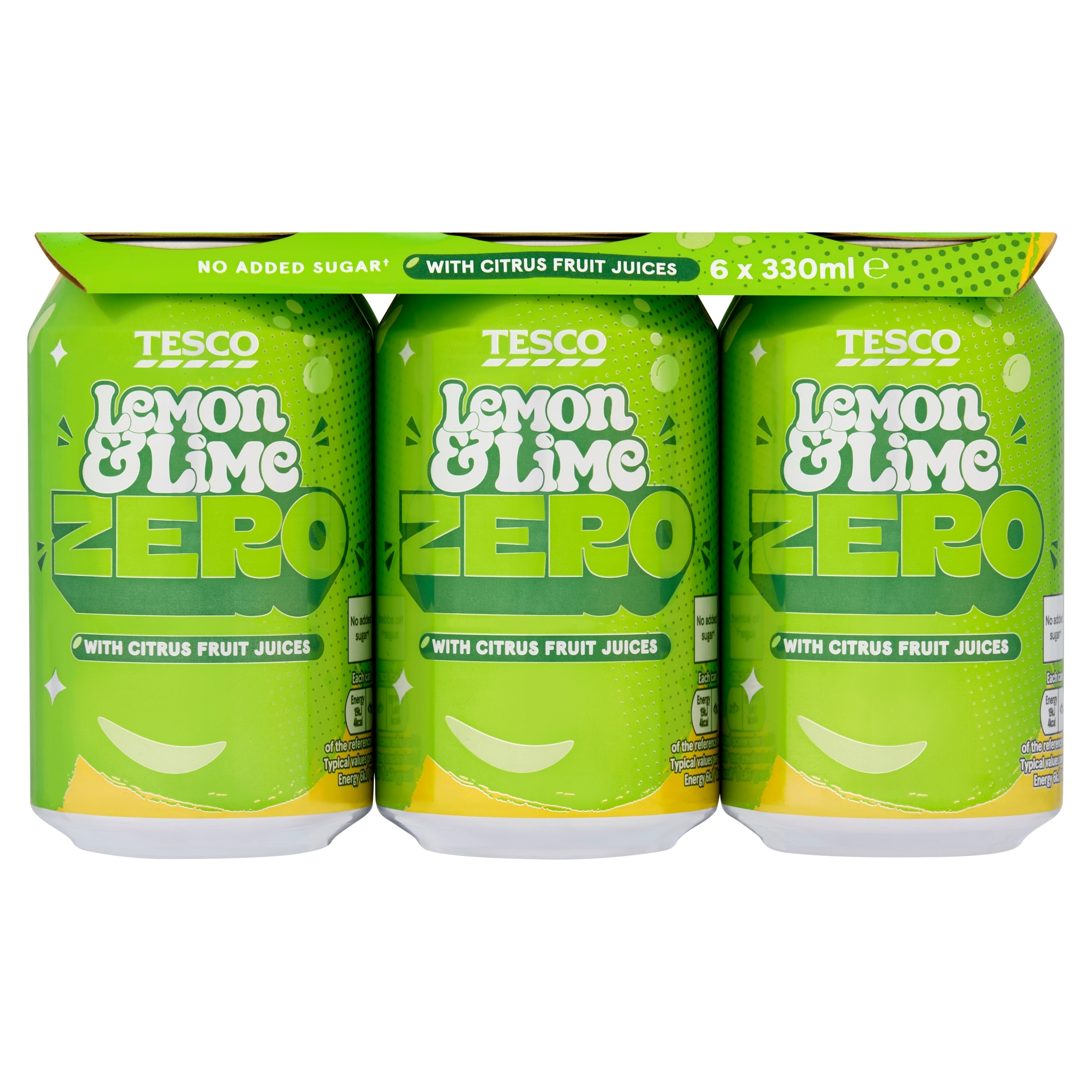 Tesco Lemon & Lime Zero Cans 6x330ml