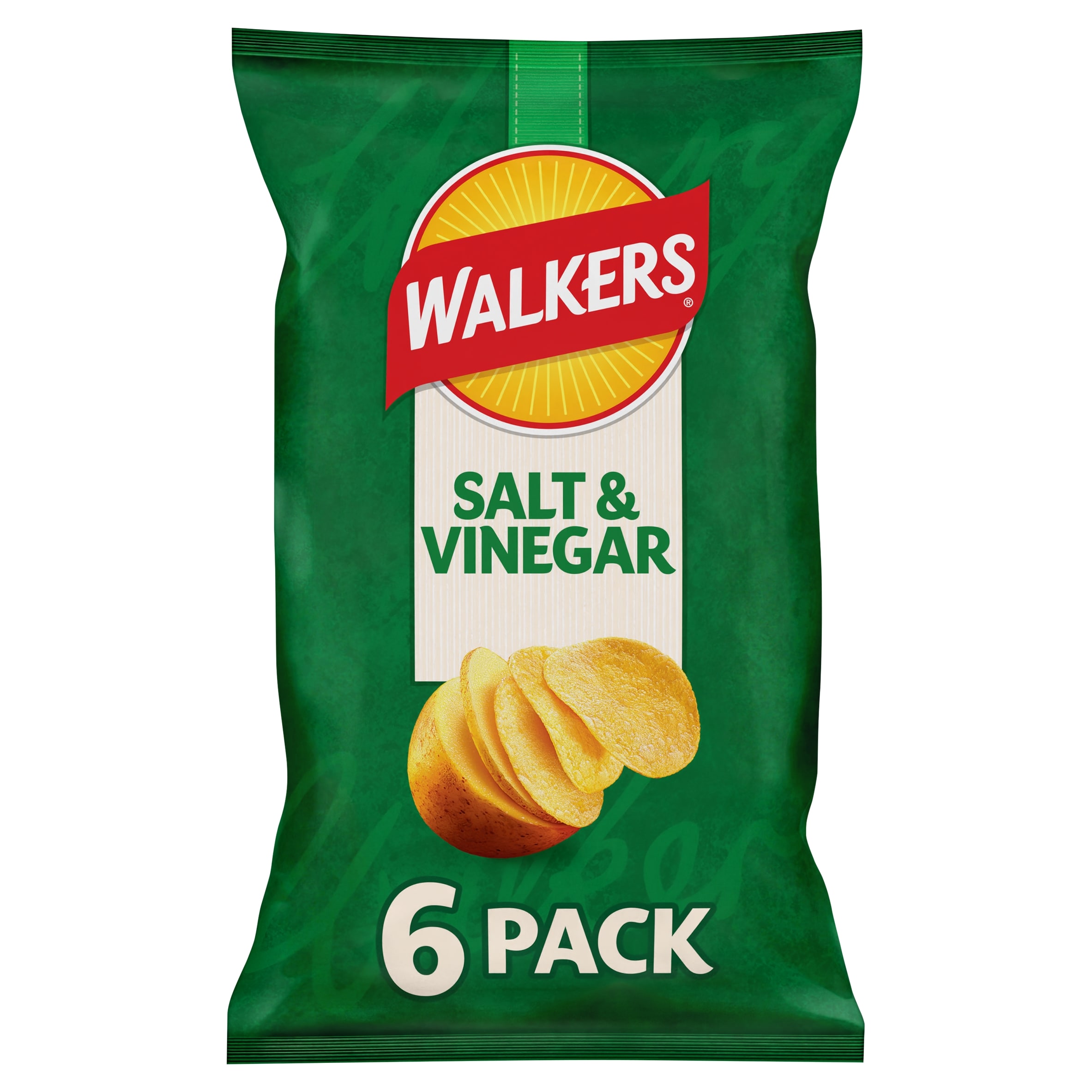 Walkers Salt & Vinegar Multipack Crisps 6 x 25g thumbnail 4