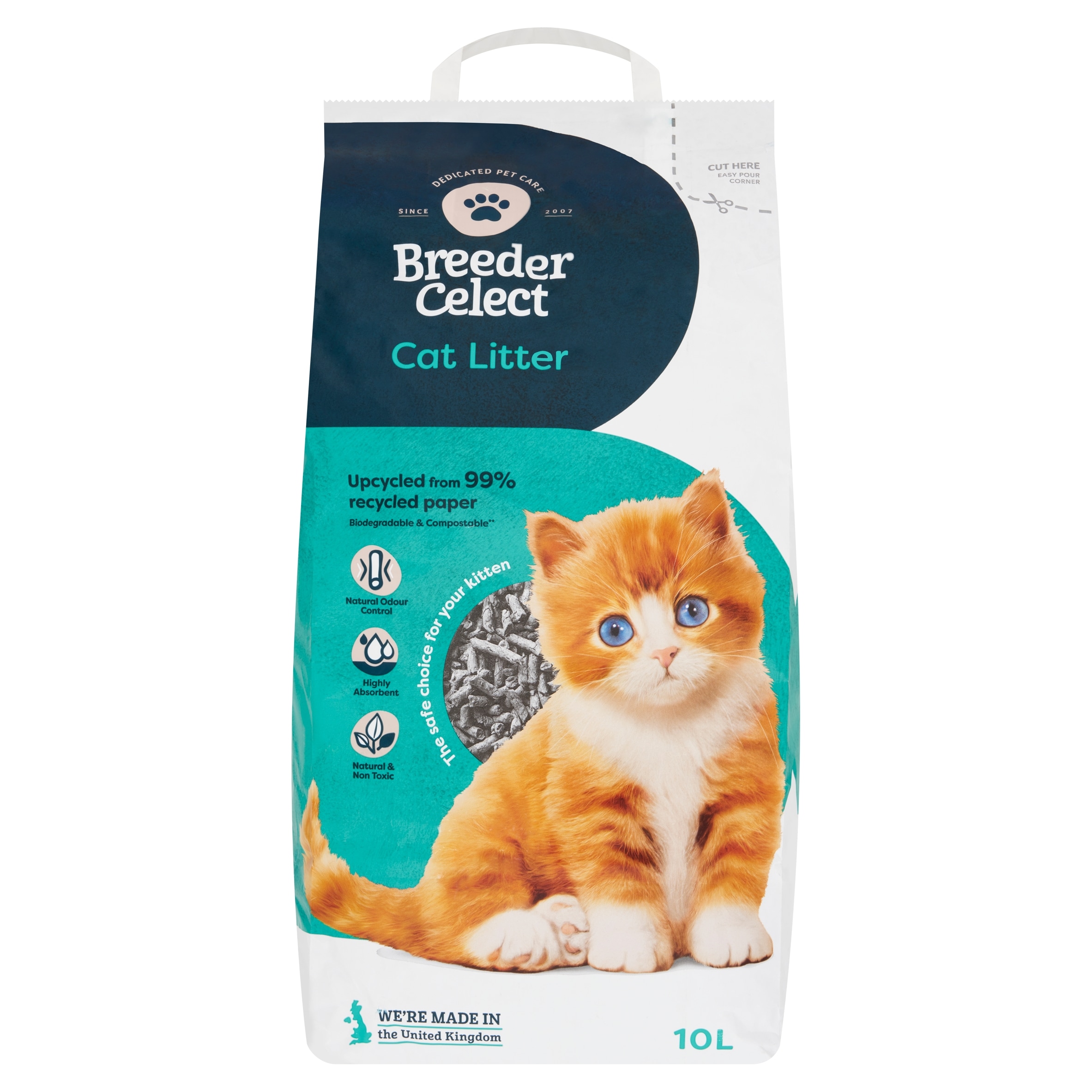 Breeder Celect Paper Non Clumping Cat Litter