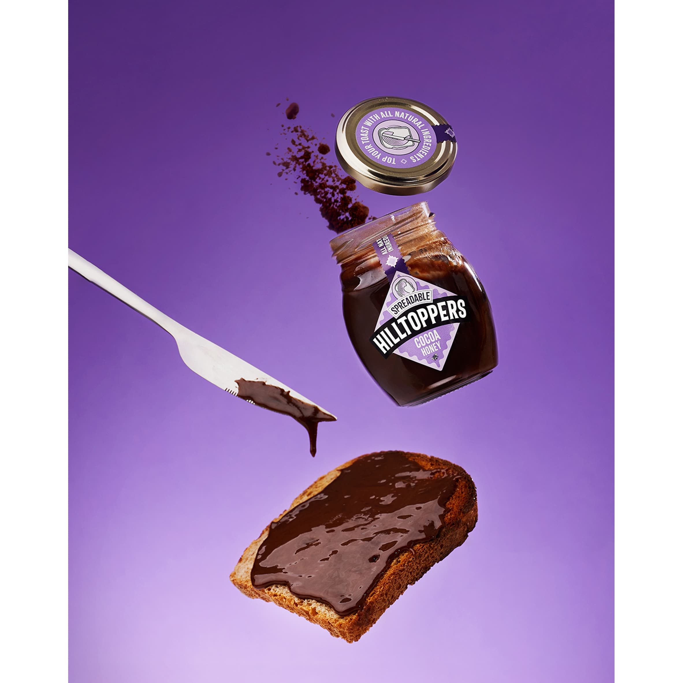 Hilltoppers Cocoa Honey Spread 225g thumbnail 2