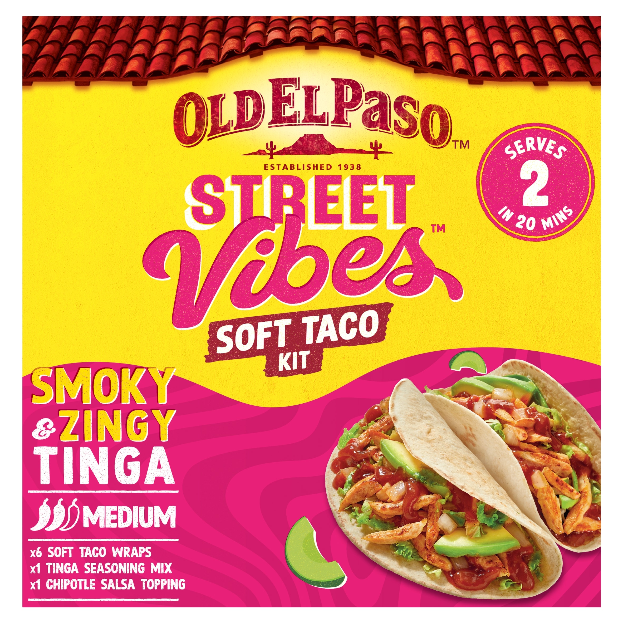 Old El Paso Street Vibes Soft Taco Kit Tinga 257g