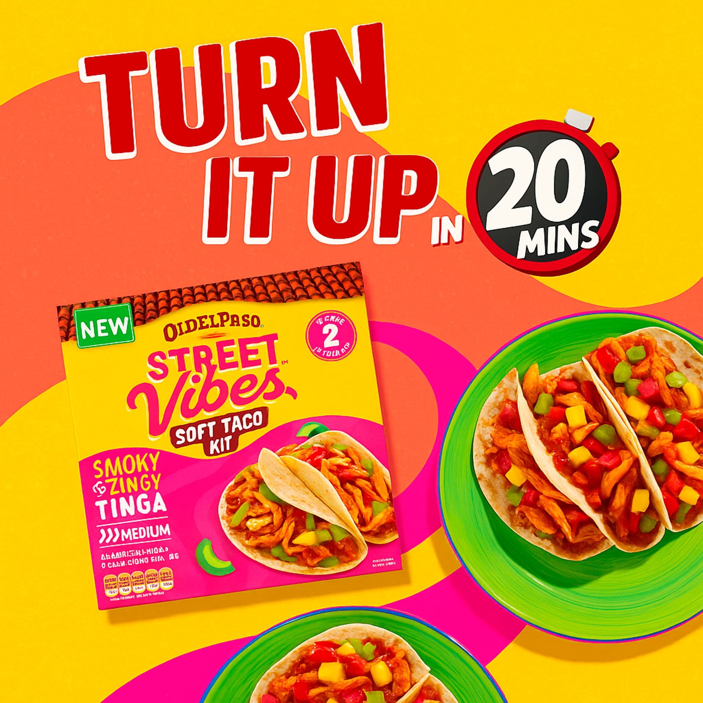 Old El Paso Street Vibes Soft Taco Kit Tinga 257g thumbnail 2