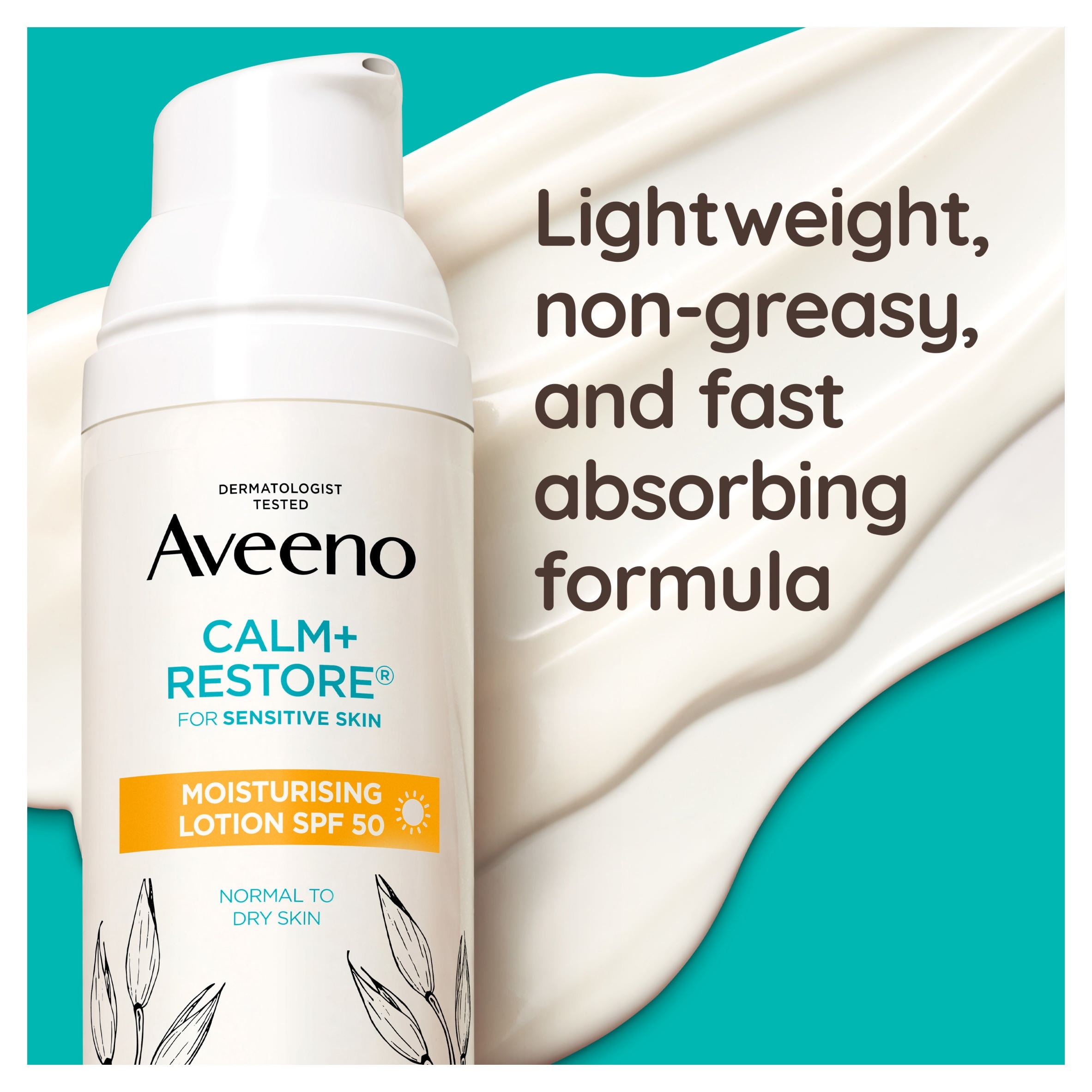Aveeno CALM+RESTORE Moisturising Lotion SPF 50 50ml thumbnail 3