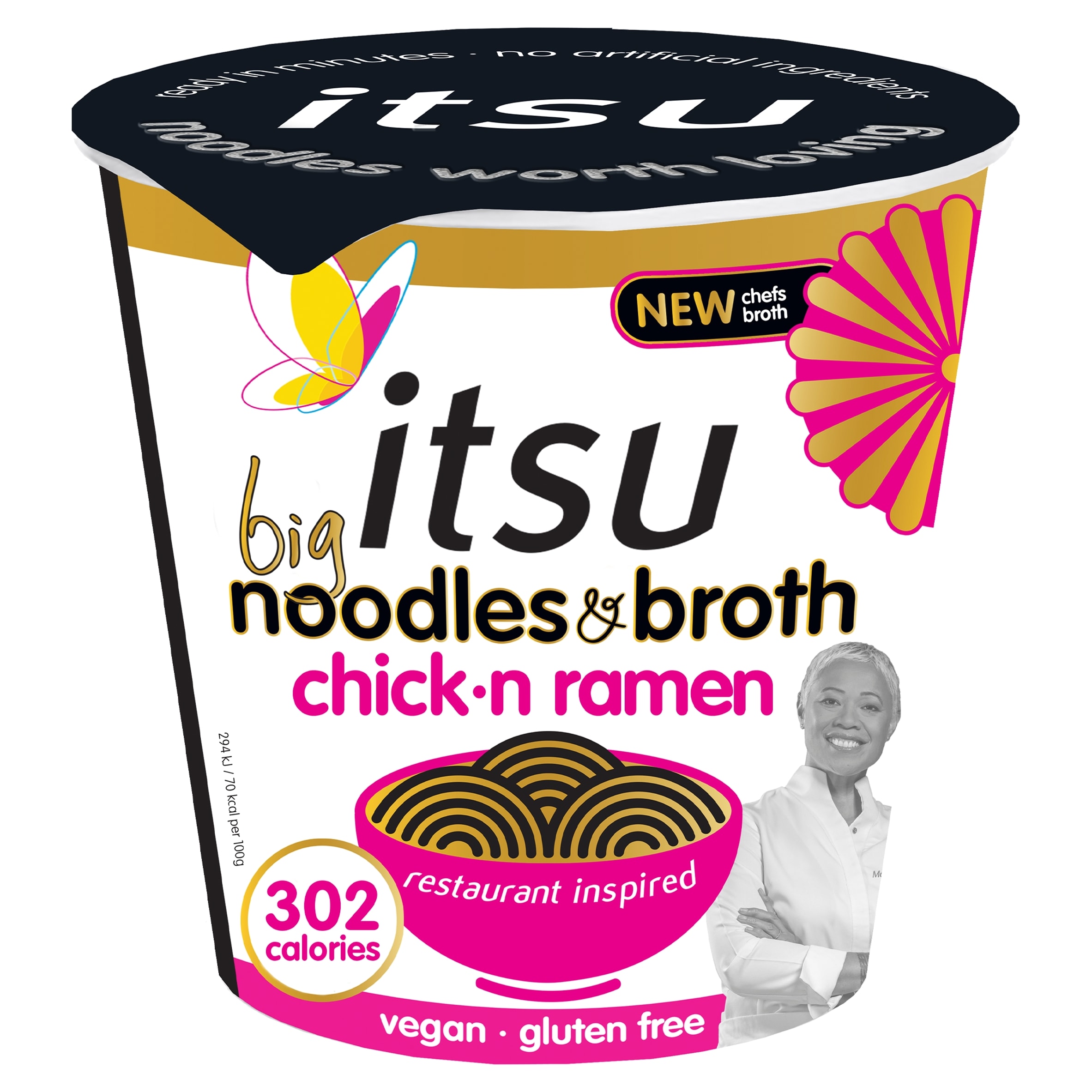 itsu BIG Chickn Ramen Noodles & Broth Pot 93g