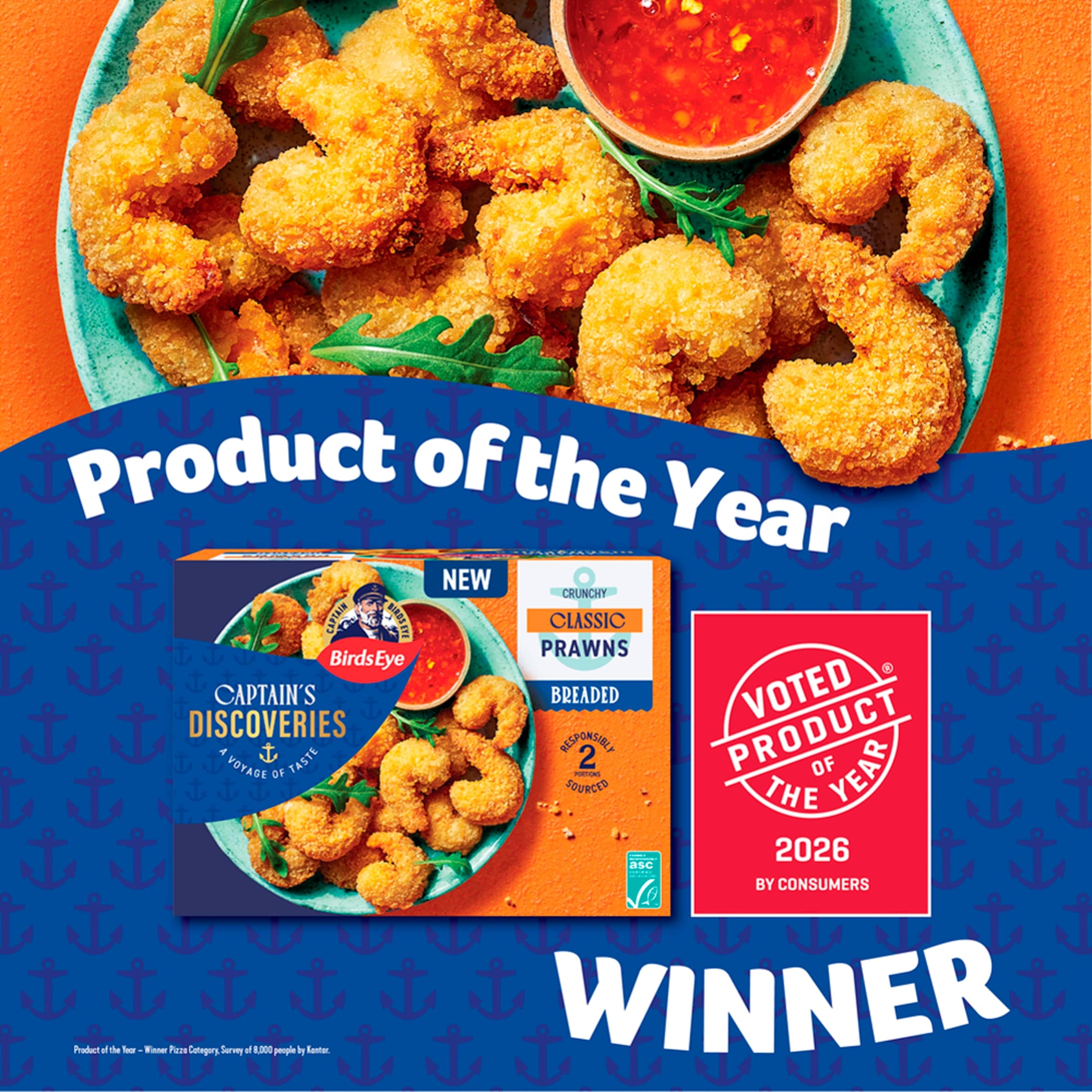 Birds Eye Captain's Discoveries Prawns in Breaded 250g thumbnail 2
