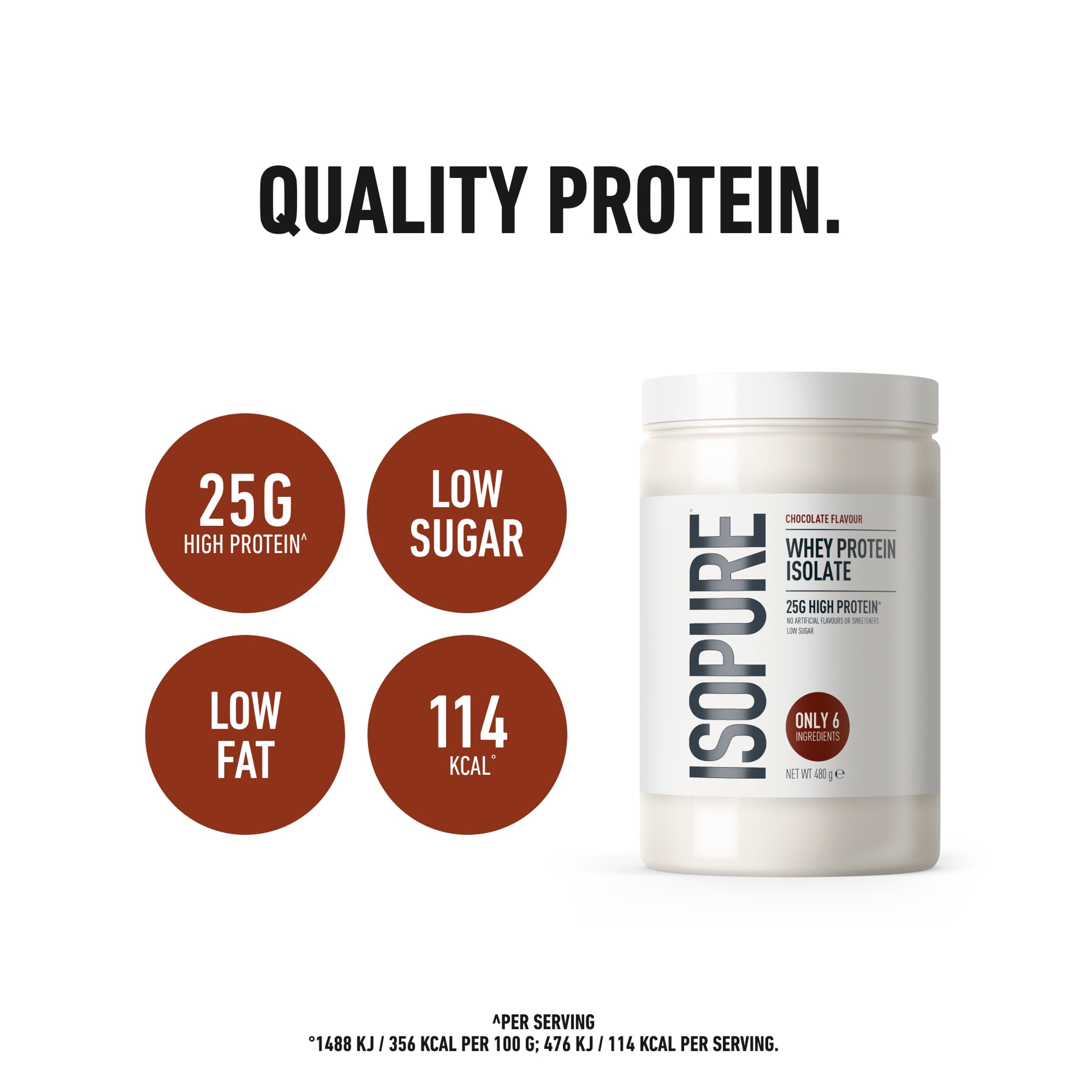 Isopure Whey Protein Isolate Chocolate 480g thumbnail 4