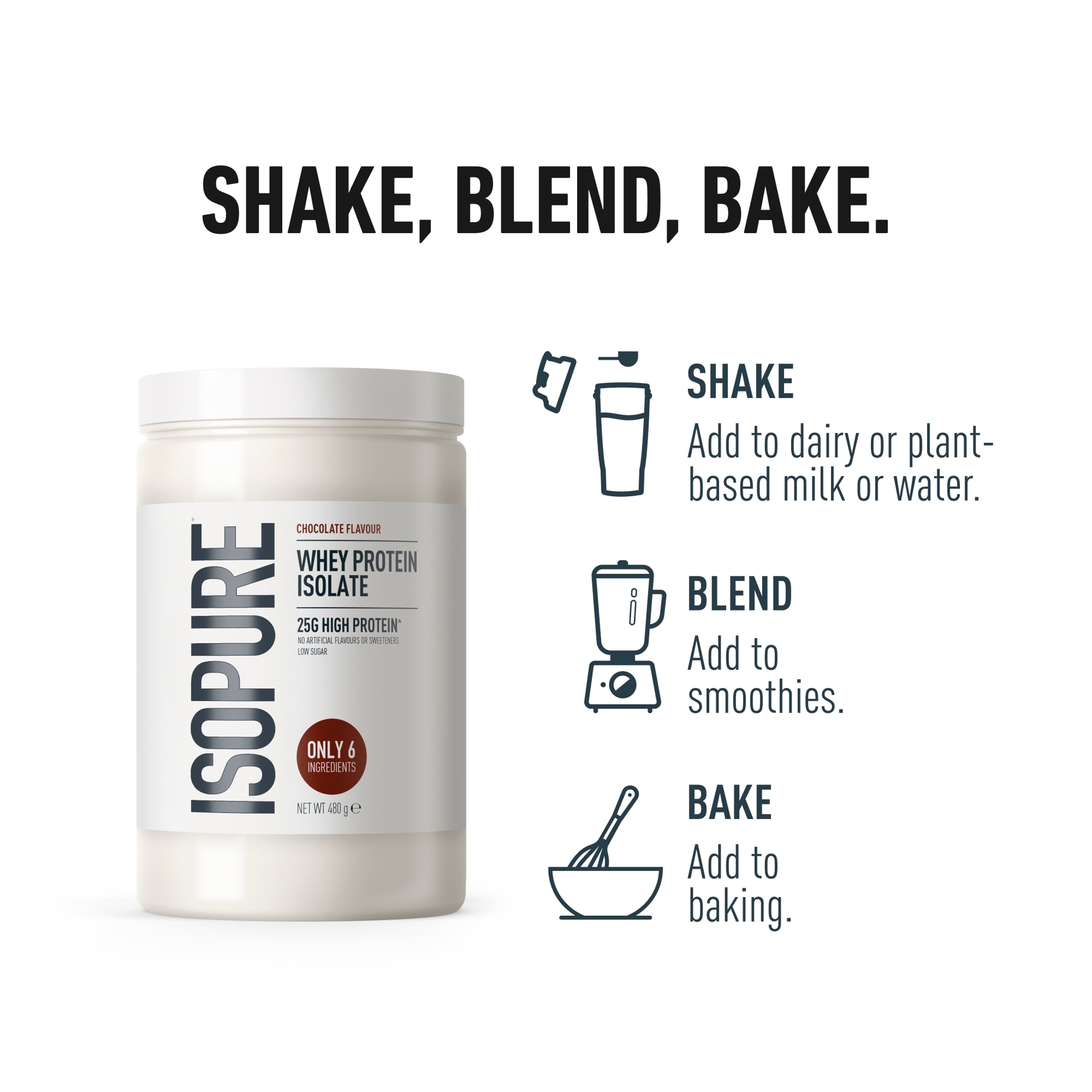 Isopure Whey Protein Isolate Chocolate 480g thumbnail 5