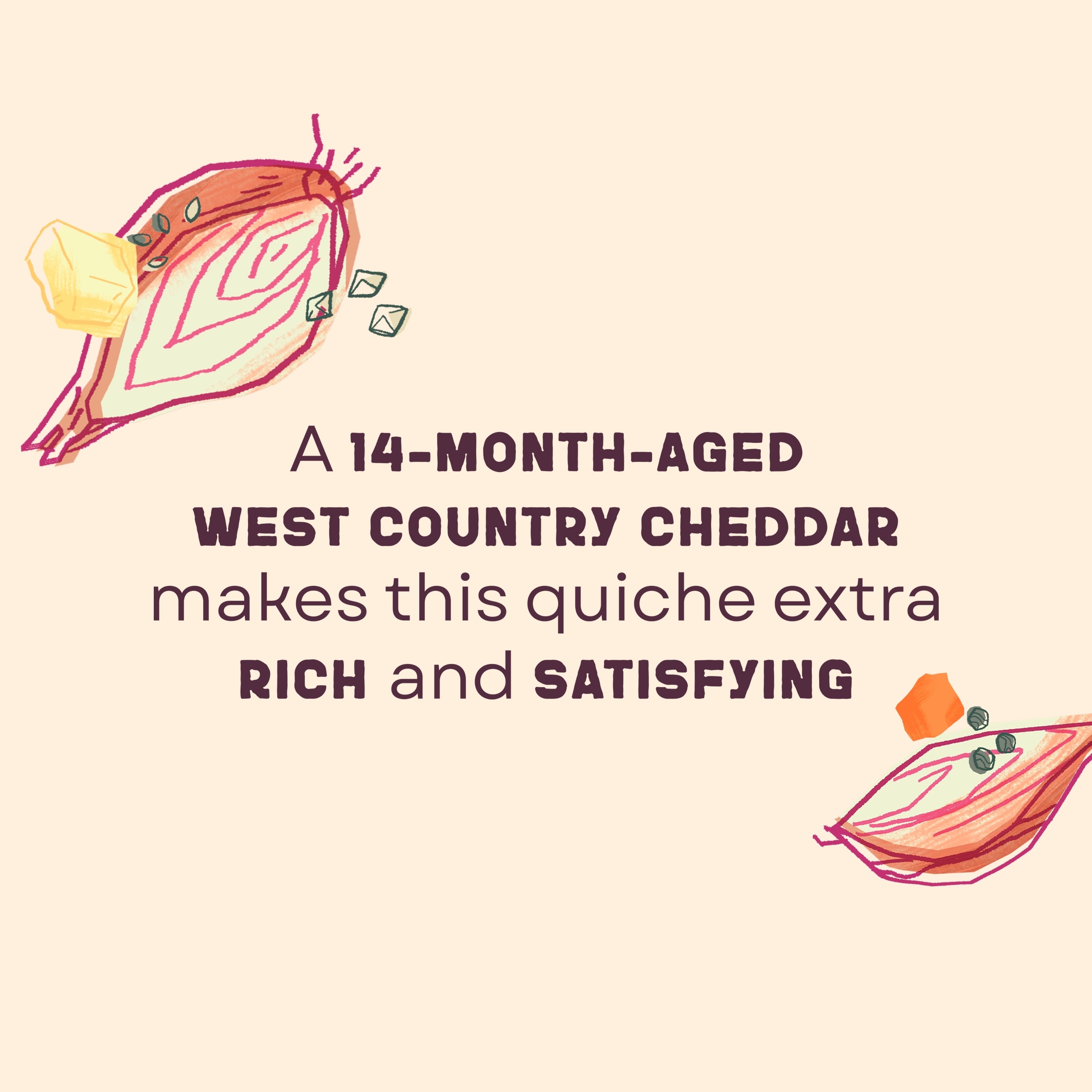 Higgidy Vintage Cheddar & Roasted Shallot Quiche 400g thumbnail 5