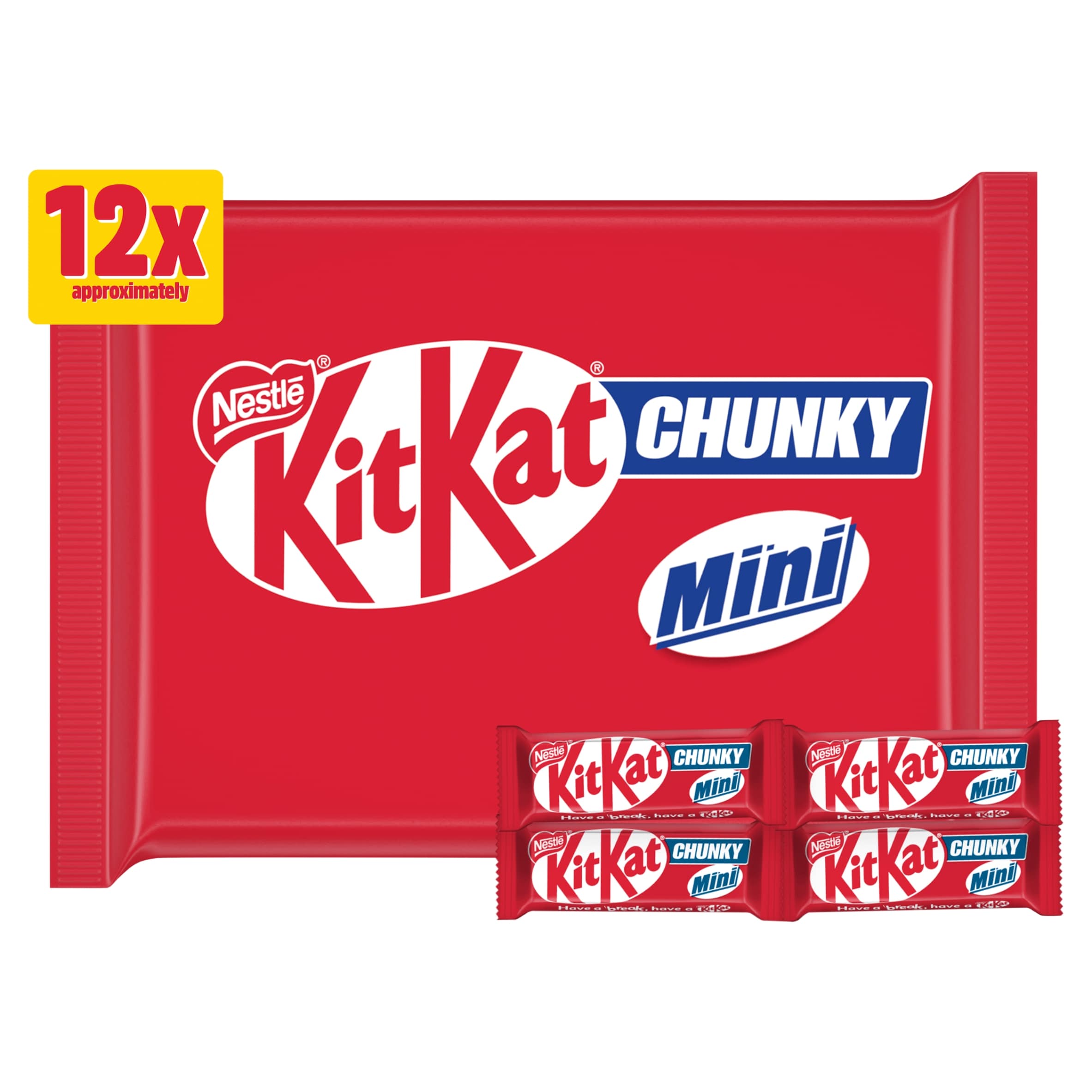 KitKat Chunky Mini Milk Chocolate Bars 12 Pack Multipack 194g