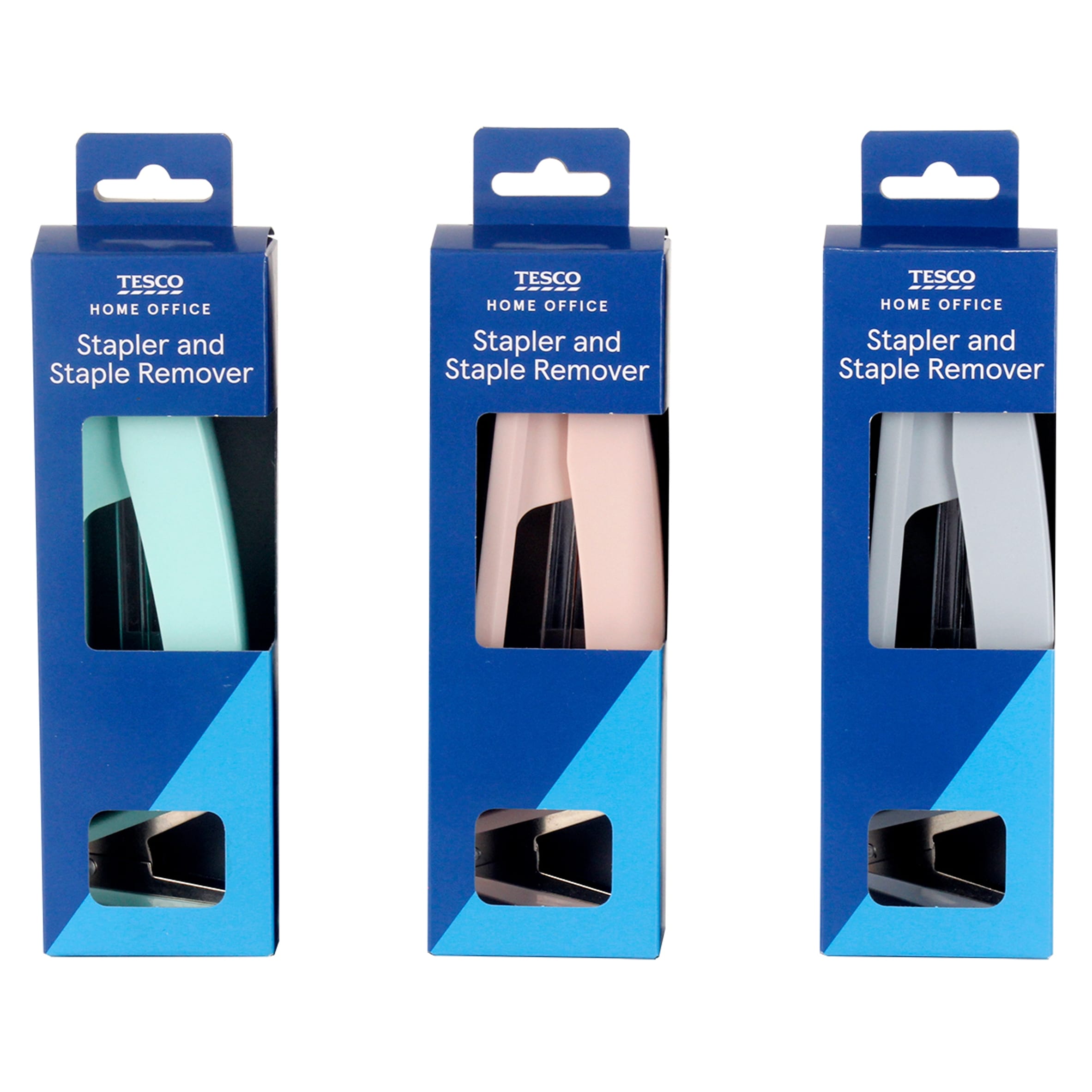 Tesco Pastel Stapler & Staple Remover