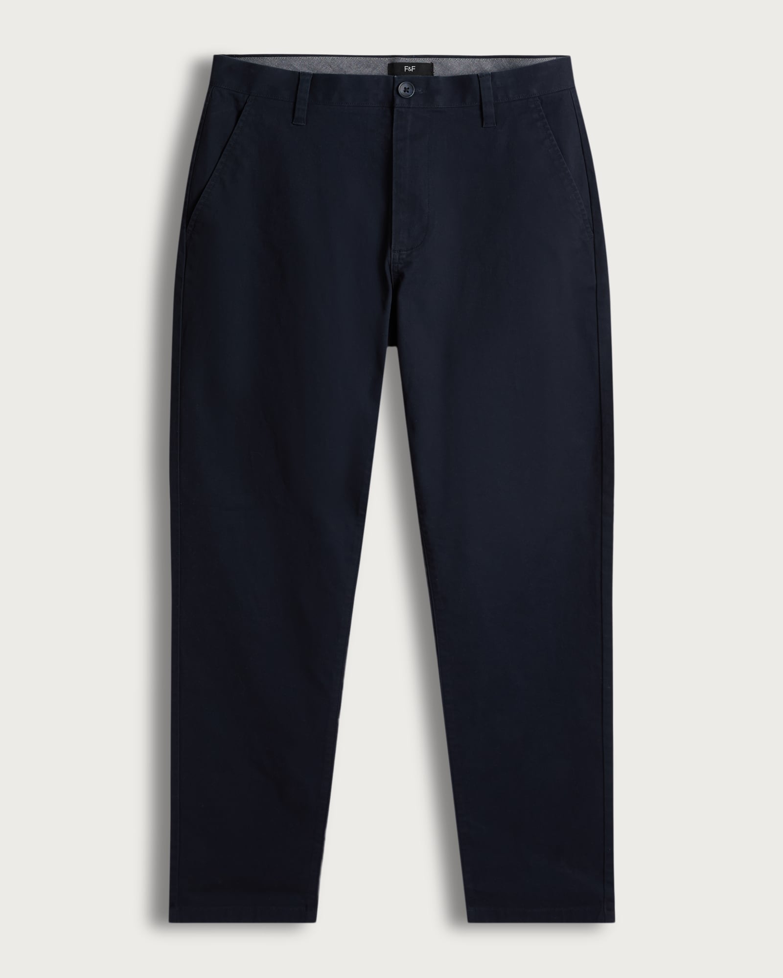 F&F Cotton Rich Tailored Slim Fit Chino Trousers in Navy thumbnail 4