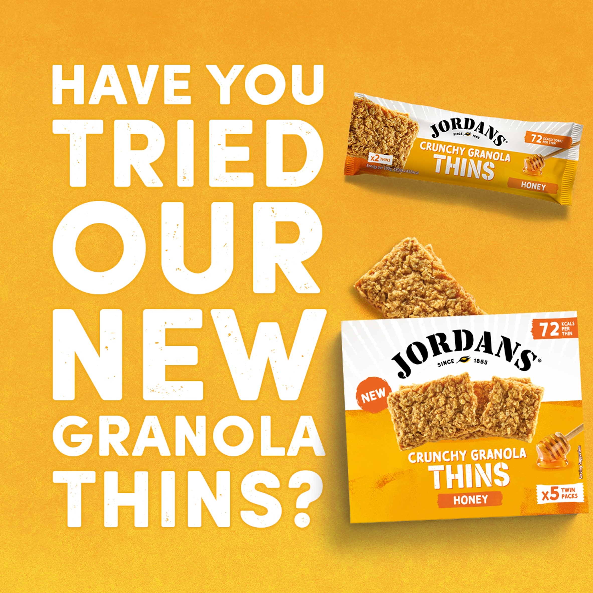 Jordans Crunchy Granola Thins Honey 5 x 32g thumbnail 4