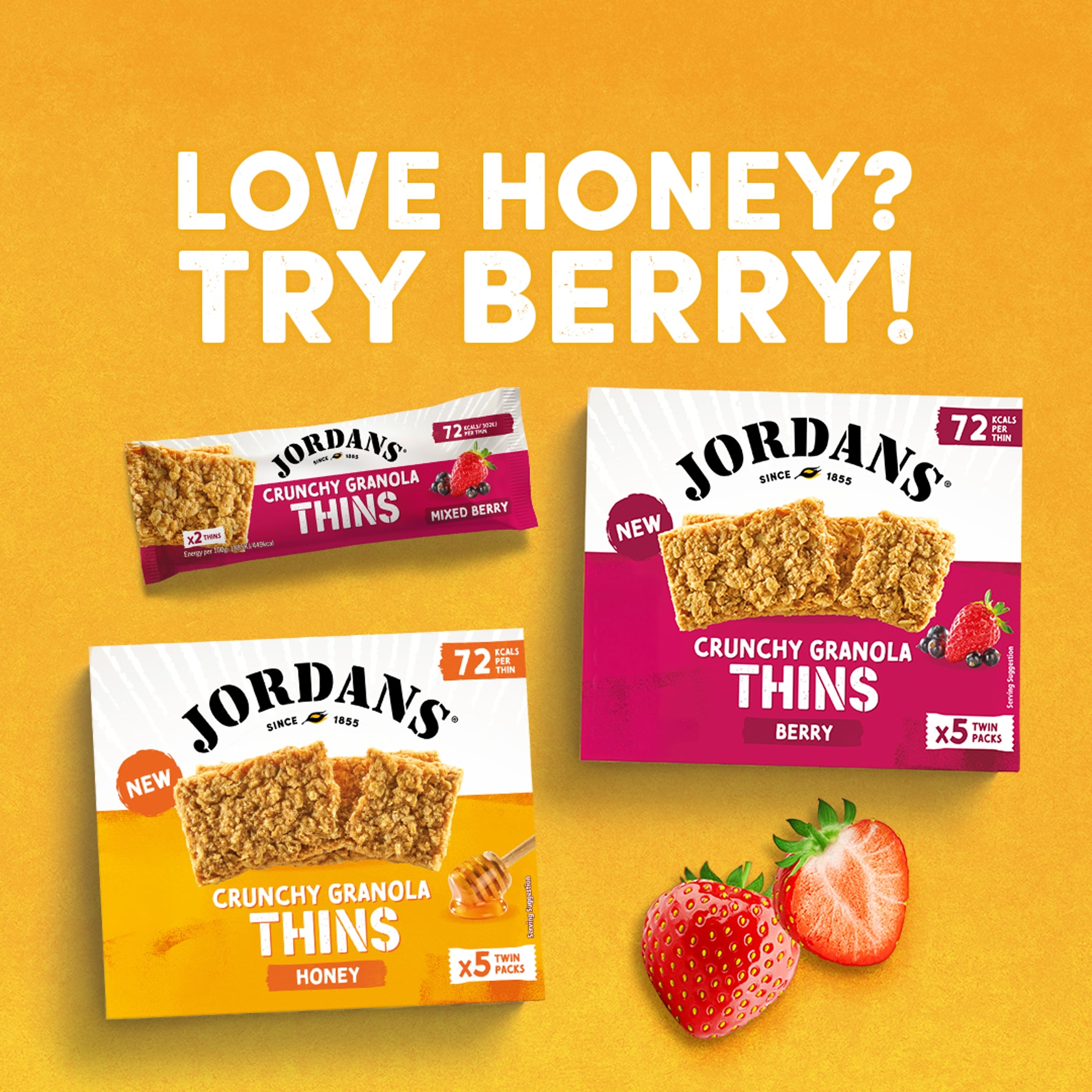 Jordans Crunchy Granola Thins Honey 5 x 32g thumbnail 5