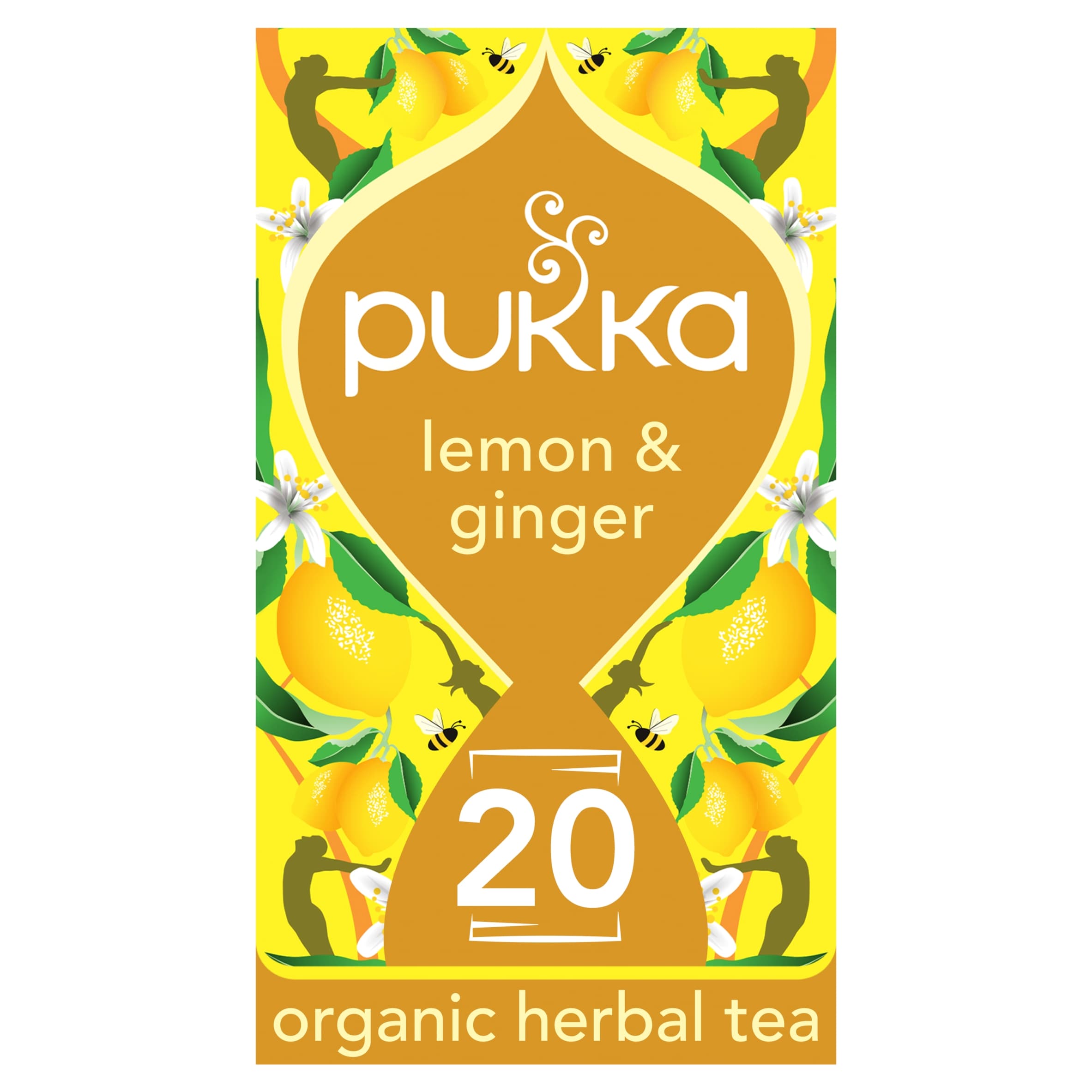 Pukka Organic Lemon, Ginger&Manuka Honey Tea x20 Compostable Herbal TeaBags