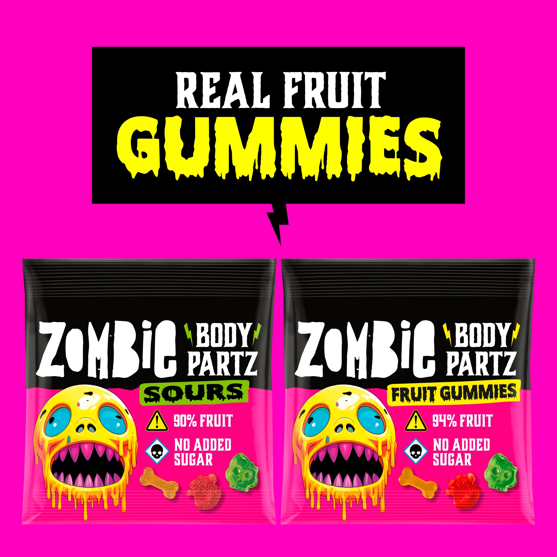 Zombie Fruit Gummies Variety Multipack (15g x 5 Bags) thumbnail 2