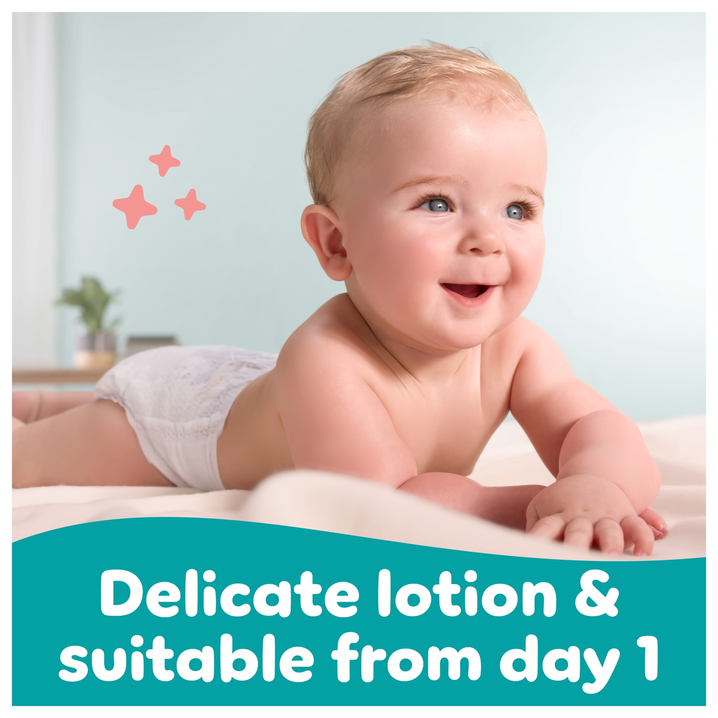 Pampers Sensitive Baby Wipes 0% Plastic 4 x 52 Wipes thumbnail 5