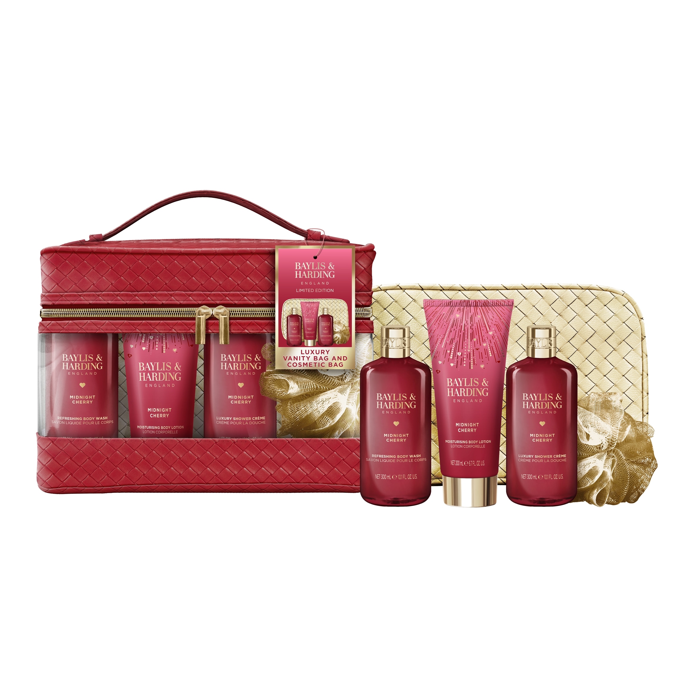 BAYLIS & HARDING Midnight Cherry Luxury Vanity Bag Gift thumbnail 2
