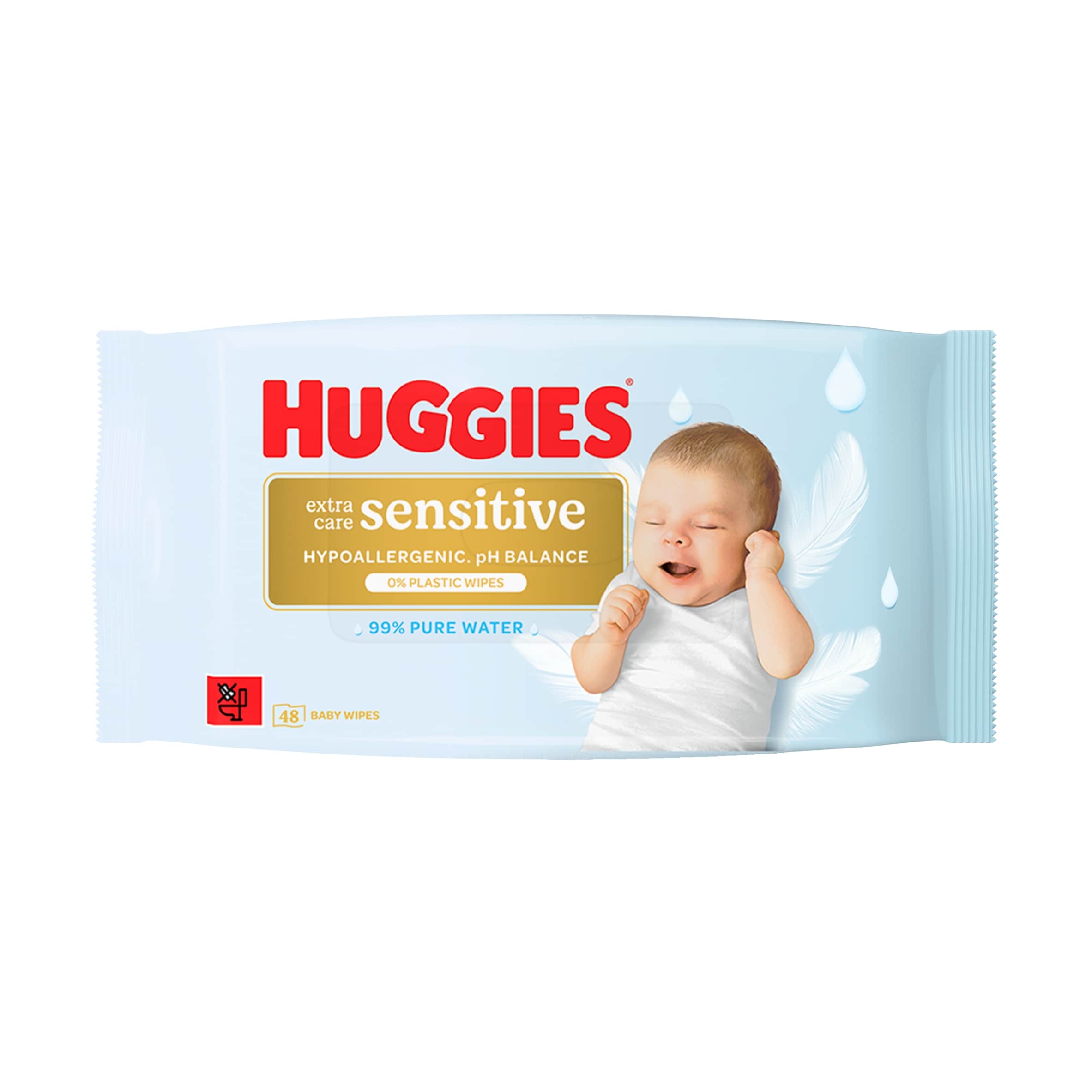 Huggies Extra Care Sensitive Baby Wipes 48 