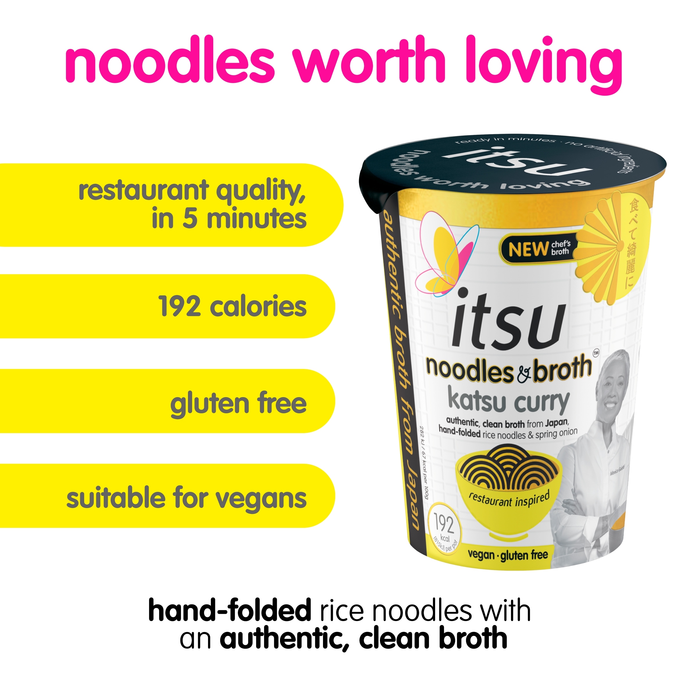 itsu katsu curry instant noodles & broth pot 63g thumbnail 2