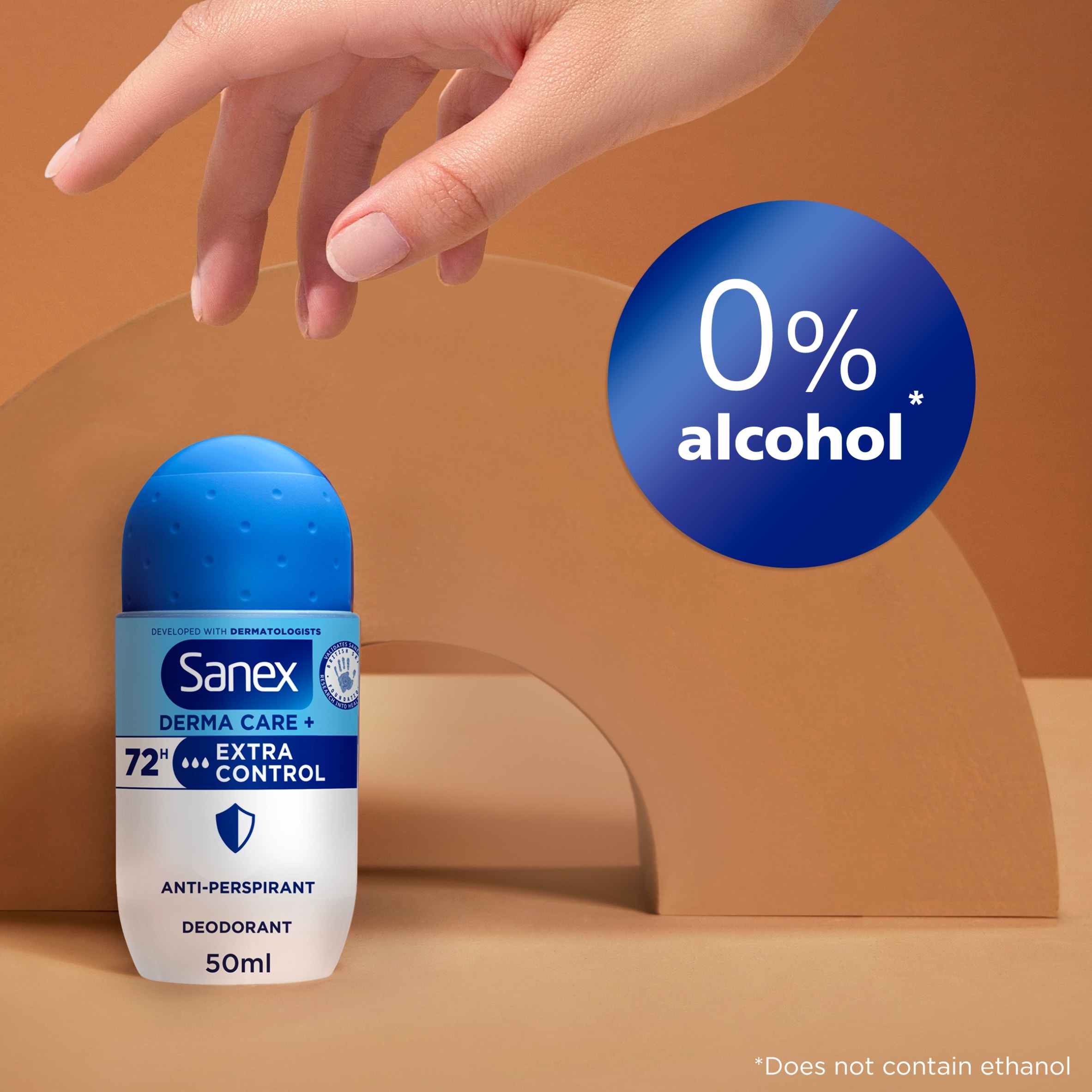 Sanex Derma Care+ Extra Control 72h Antiperspirant Roll-On Deodorant 50ml thumbnail 4