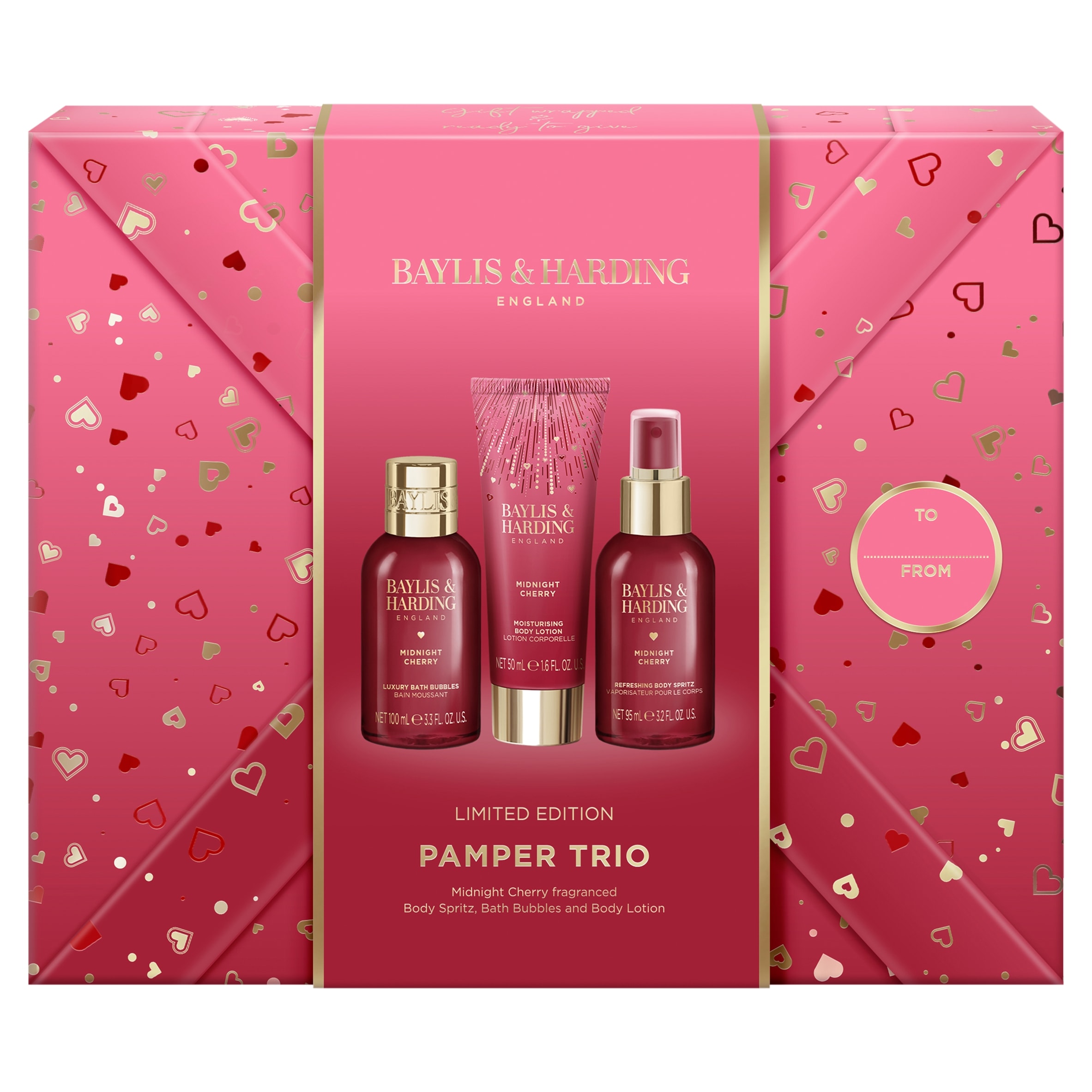 Baylis & Harding Midnight Cherry Pamper Trio Gift Set
