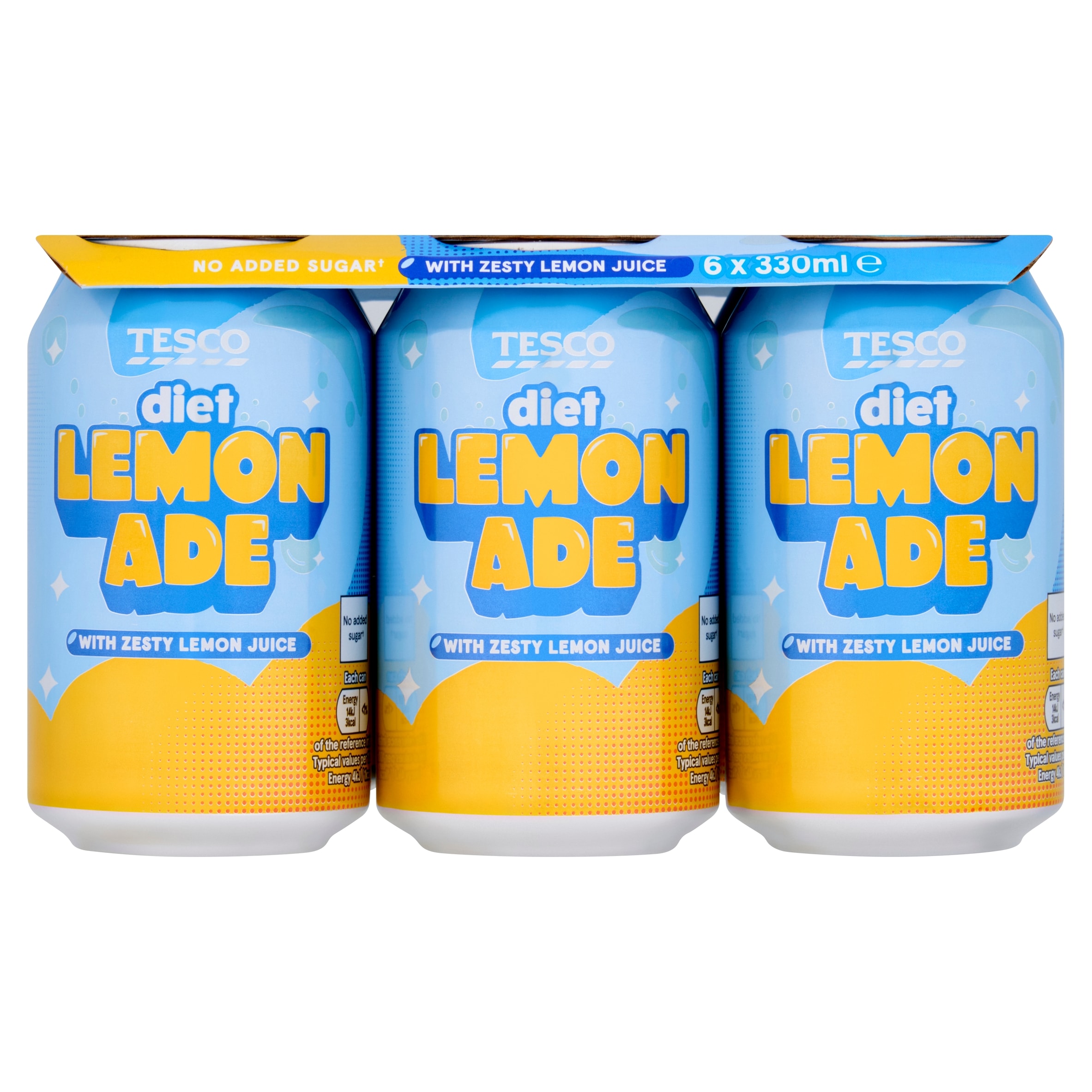 Tesco Diet lemonade Cans 6x330ml