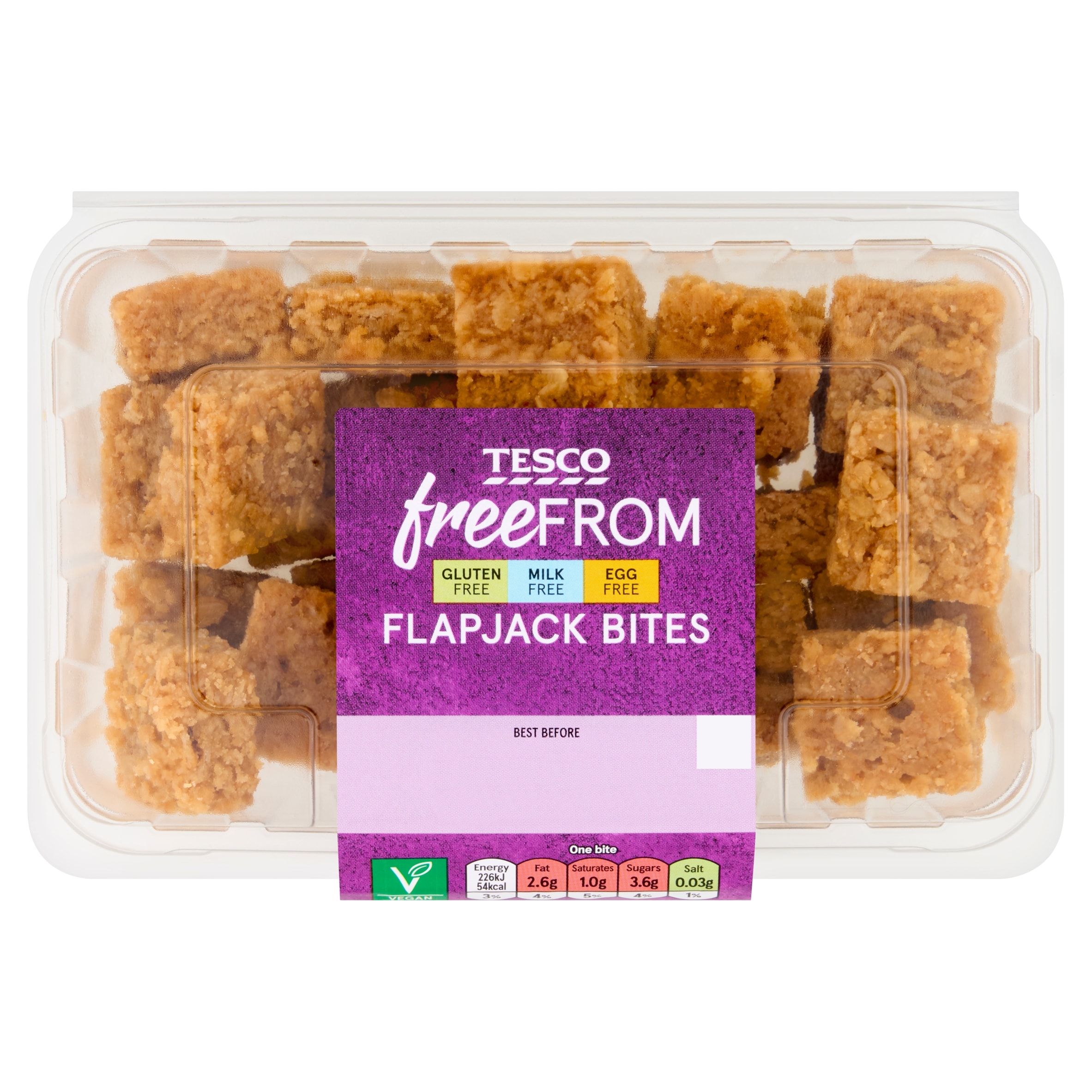 Tesco Free From Flapjack Bites 240g