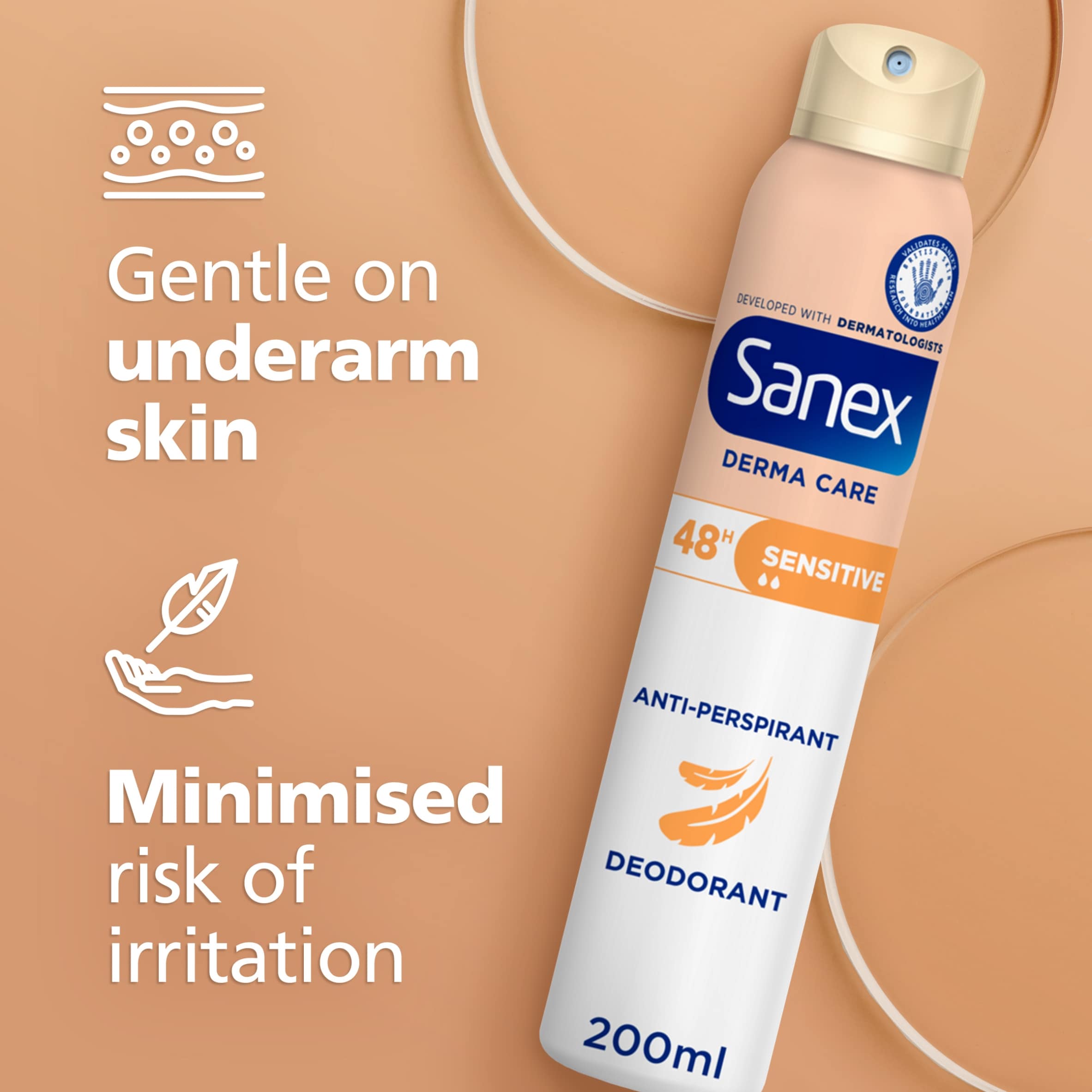 Sanex Derma Care Sensitive 48h Antiperspirant Spray Deodorant 200ml thumbnail 3