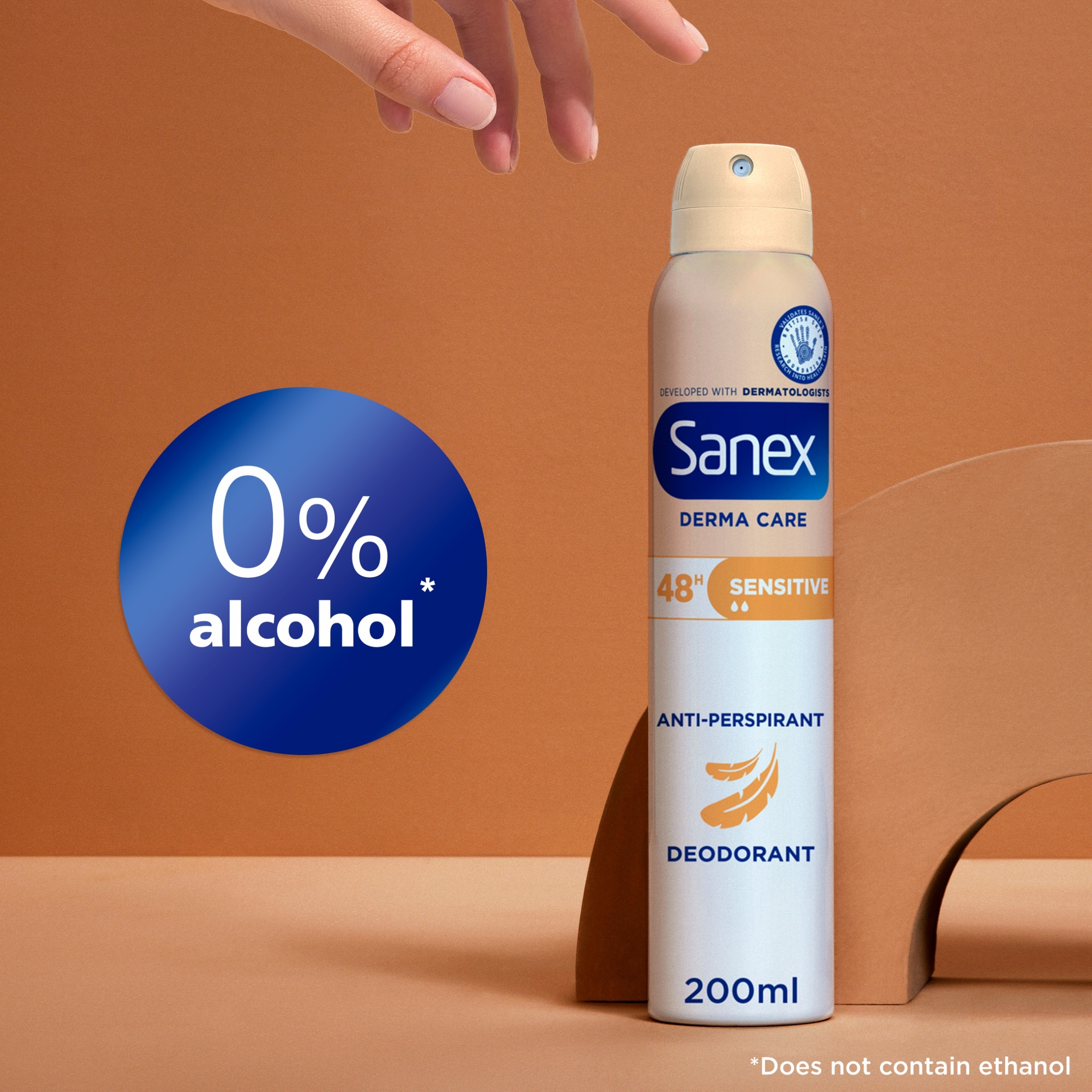 Sanex Derma Care Sensitive 48h Antiperspirant Spray Deodorant 200ml thumbnail 4