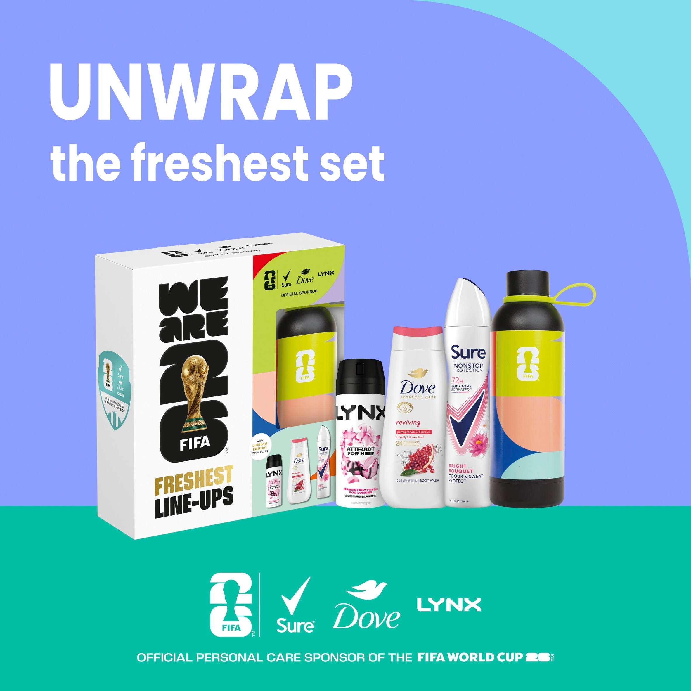 Sure Hydrate FIFA Freshest Line Up Waterbottle Gift Set For Her thumbnail 2