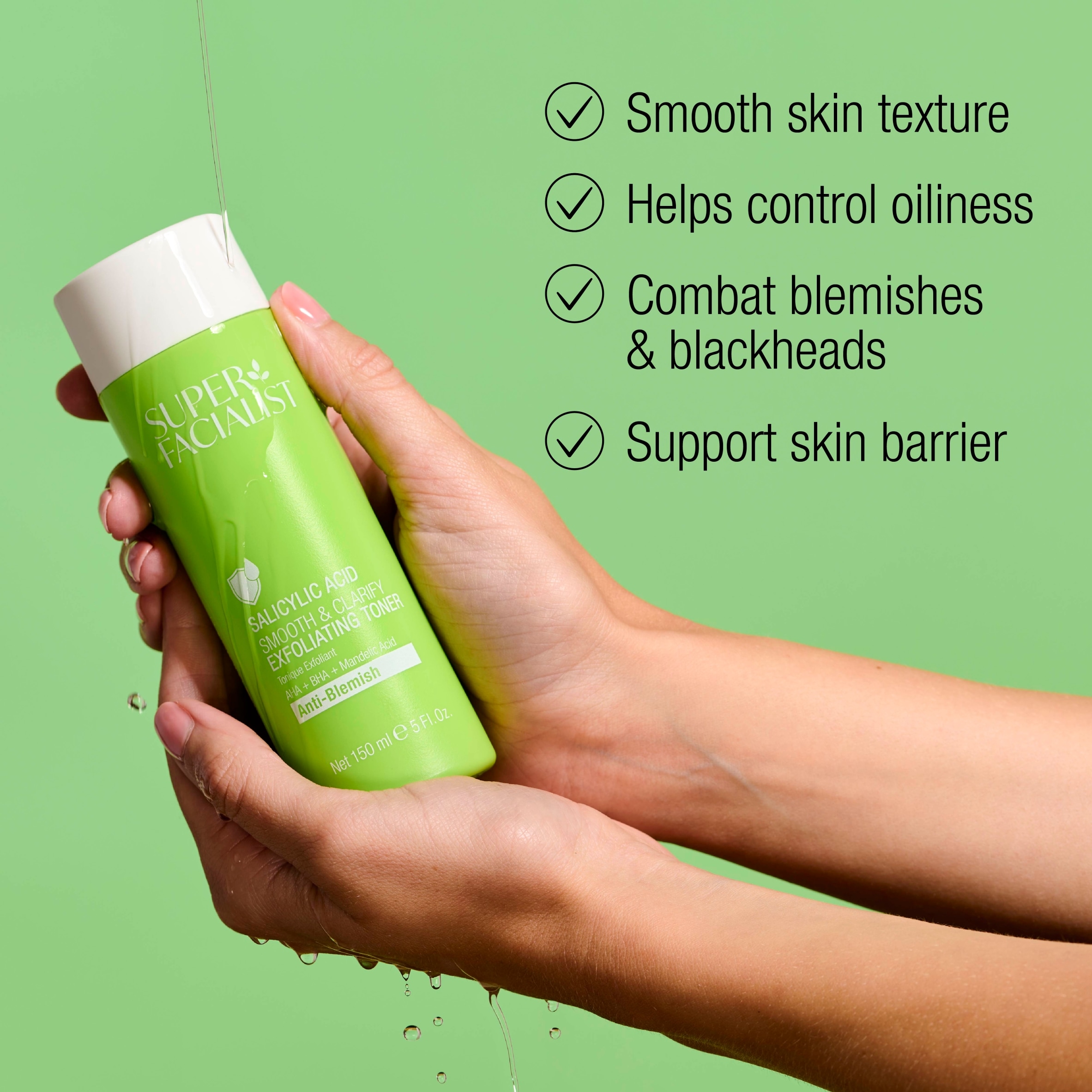 Super Facialist Salicylic Acid Smooth & Clarify Exfoliating Toner 150ml thumbnail 3
