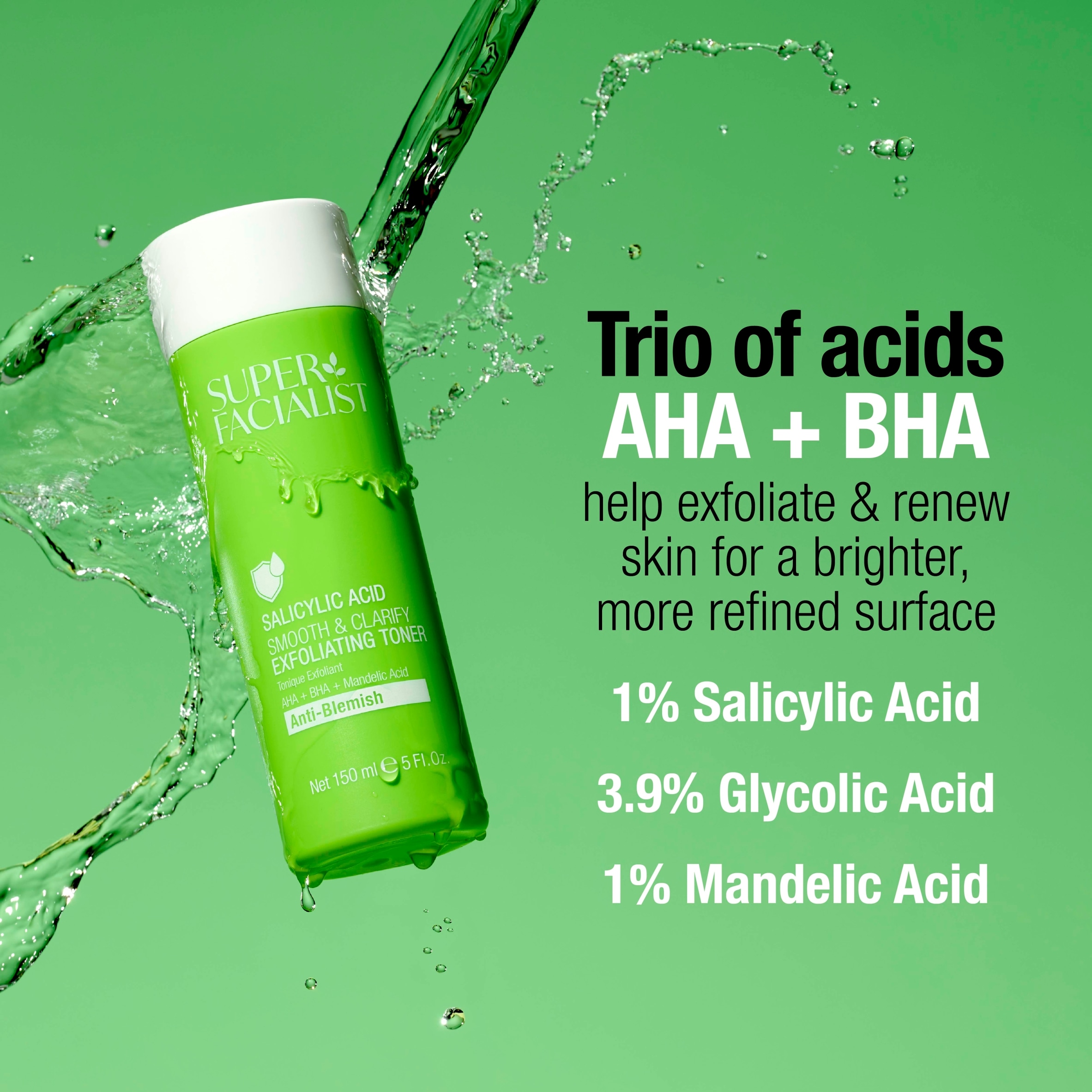 Super Facialist Salicylic Acid Smooth & Clarify Exfoliating Toner 150ml thumbnail 4